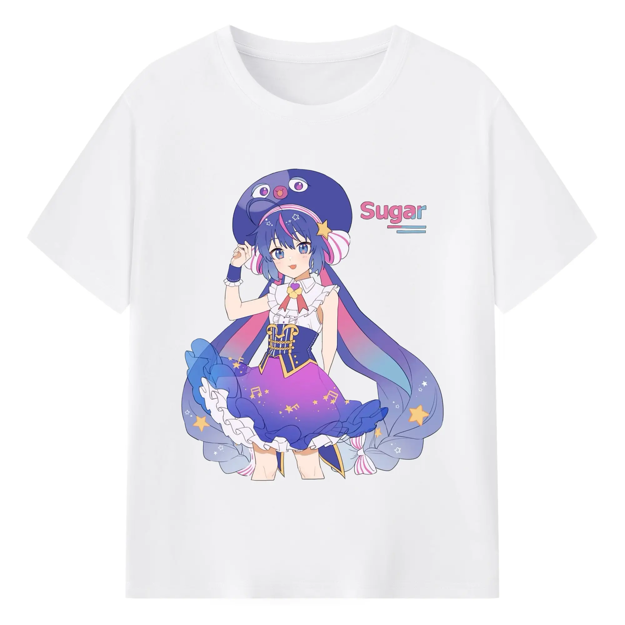 音街ウナ sugar - 綿100％ 半袖Tシャツ ・ フロントプリント ・ 快適 通気性 ・ 日常使い 散歩 スポーツ用