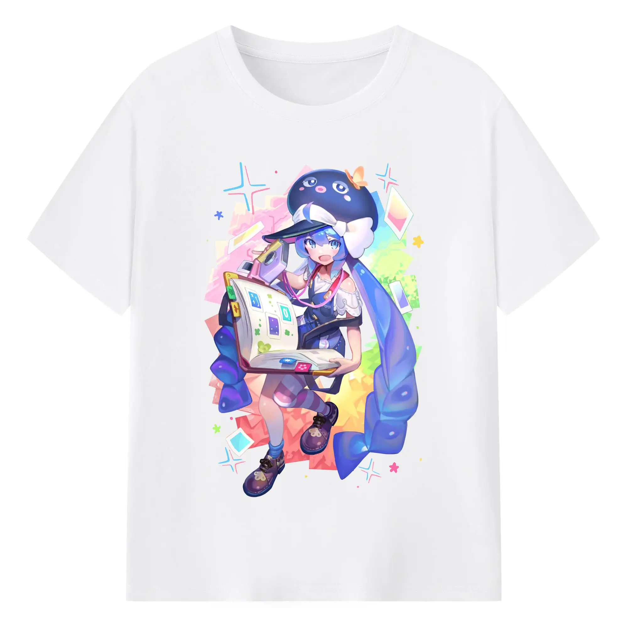 音街ウナOtomachi Una - 綿100％ 半袖Tシャツ ・ フロントプリント ・ 快適 通気性 ・ 日常使い 散歩 スポーツ用