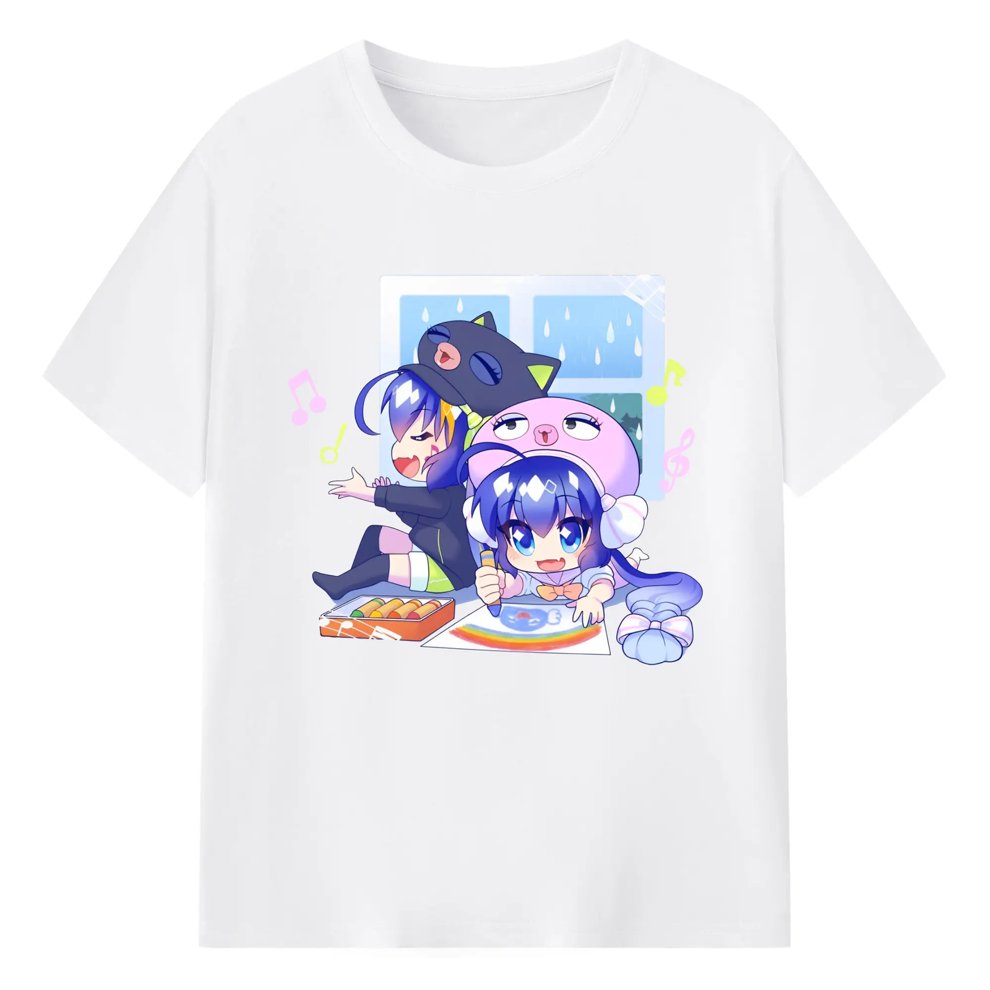 音街ウナ記念 - 綿100％ 半袖Tシャツ ・ フロントプリント ・ 快適 通気性 ・ 日常使い 散歩 スポーツ用