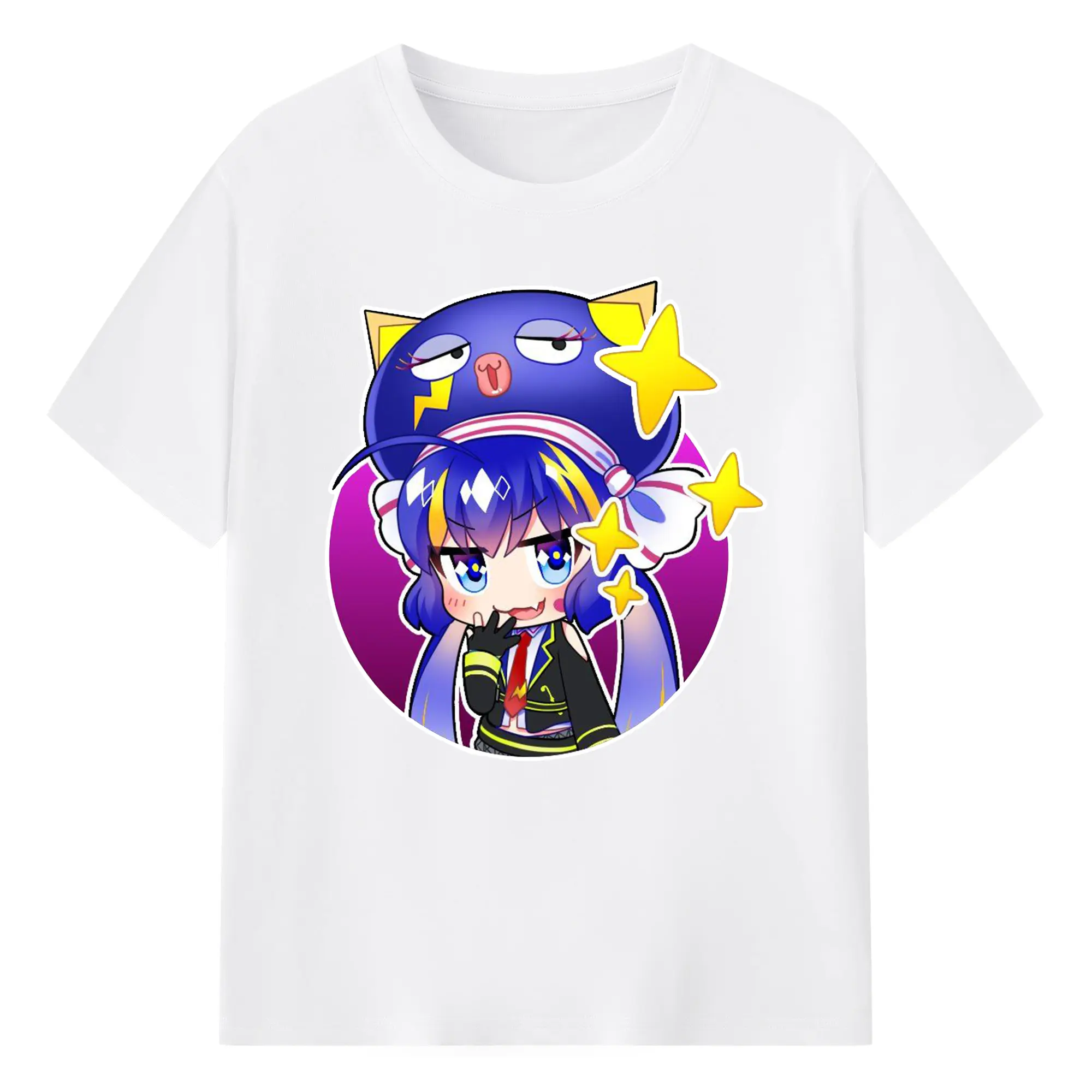 音街ウナ V4 VOCALOID4 ライブラリ 新作 - 綿100％ 半袖Tシャツ ・ フロントプリント ・ 快適 通気性 ・ 日常使い 散歩 スポーツ用