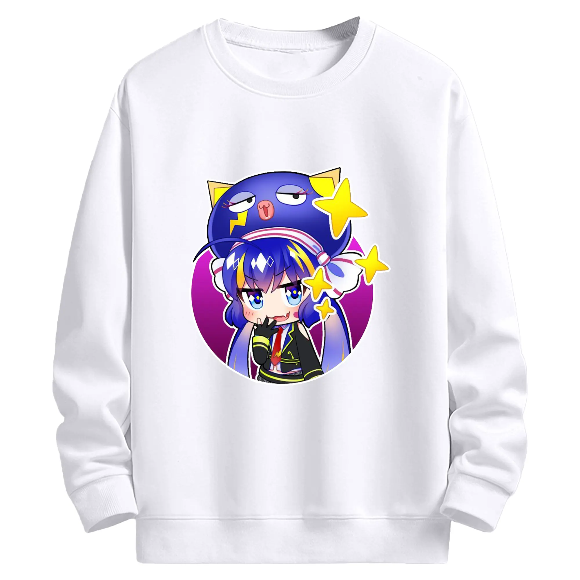 音街ウナ V4 VOCALOID4 ライブラリ 新作 - 高品質 クルーネック スウェット ・ コットン59％ ポリエステル41％ ・ ユニセックス 長袖 トレーナー ・ カジュアル デイリー スポーツ 散歩用