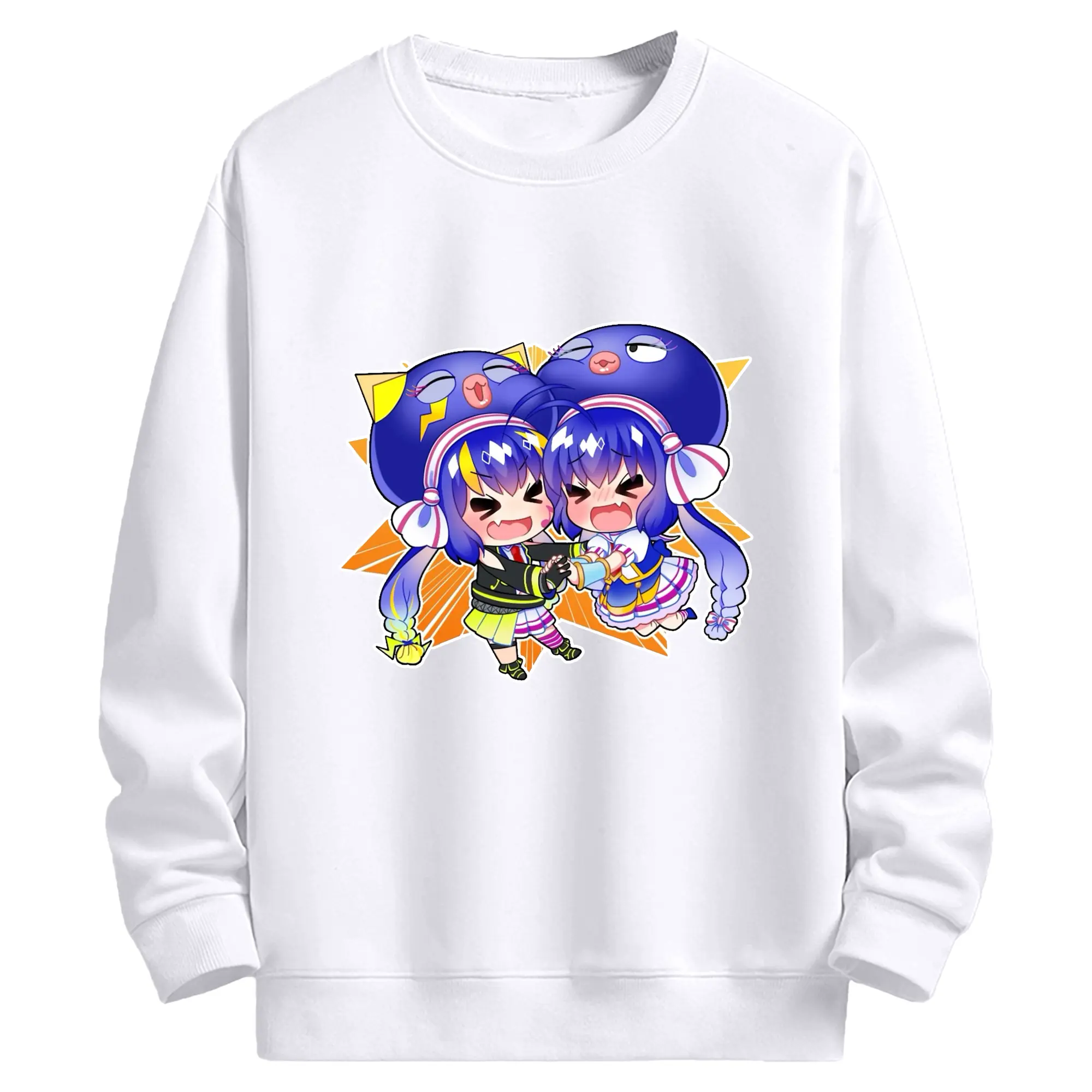 音街ウナバーチャルアイドル - 高品質 クルーネック スウェット ・ コットン59％ ポリエステル41％ ・ ユニセックス 長袖 トレーナー ・ カジュアル デイリー スポーツ 散歩用