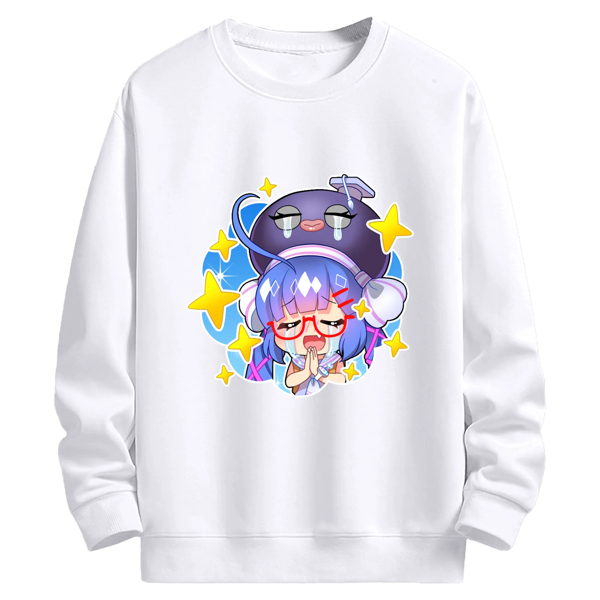 音街ウナバーチャルアイドル グッズ 限定版 - 高品質 クルーネック スウェット ・ コットン59％ ポリエステル41％ ・ ユニセックス 長袖 トレーナー ・ カジュアル デイリー スポーツ 散歩用