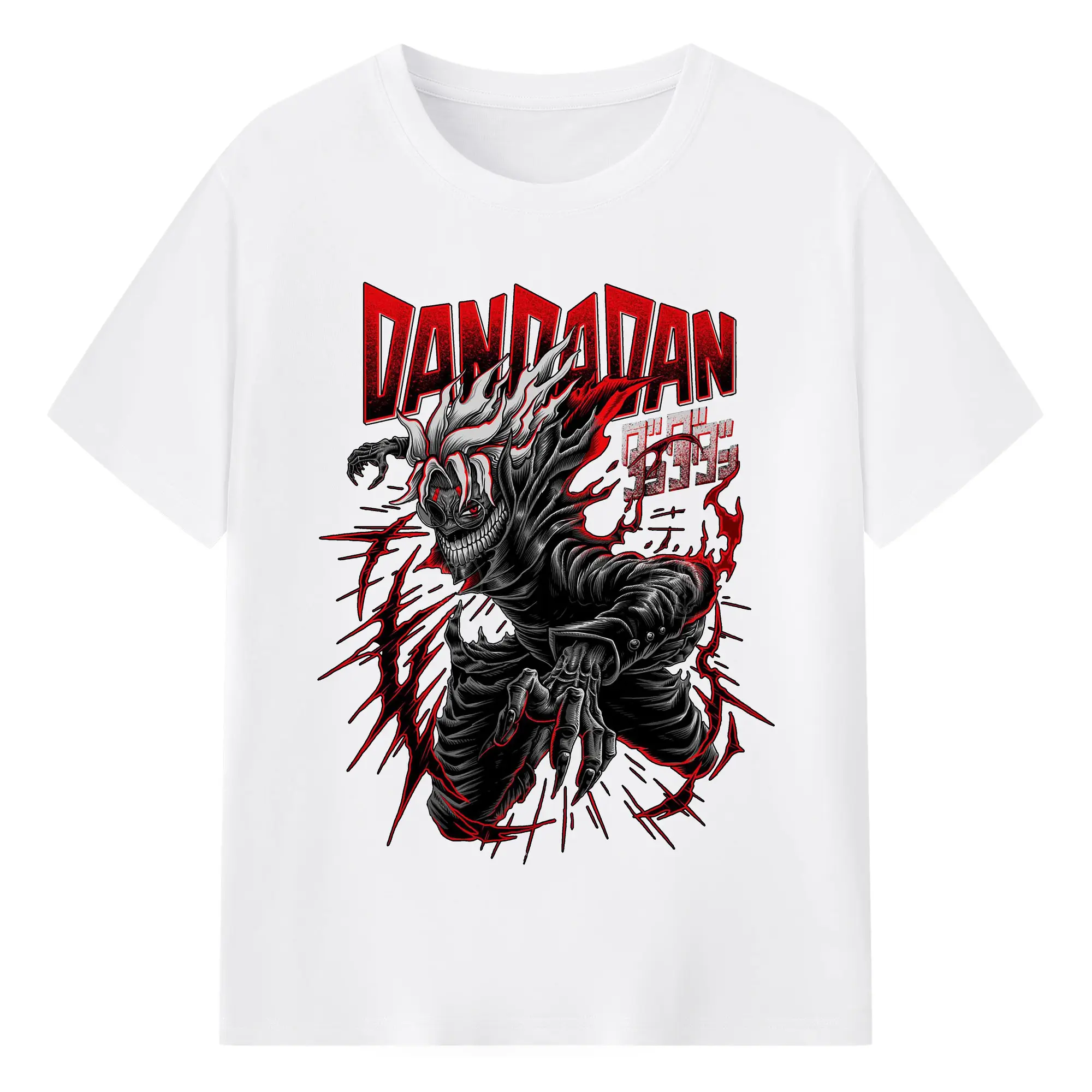 ダンダダン　オカルン キャラクタ - 綿100％ 半袖Tシャツ ・ フロントプリント ・ 快適 通気性 ・ 日常使い 散歩 スポーツ用