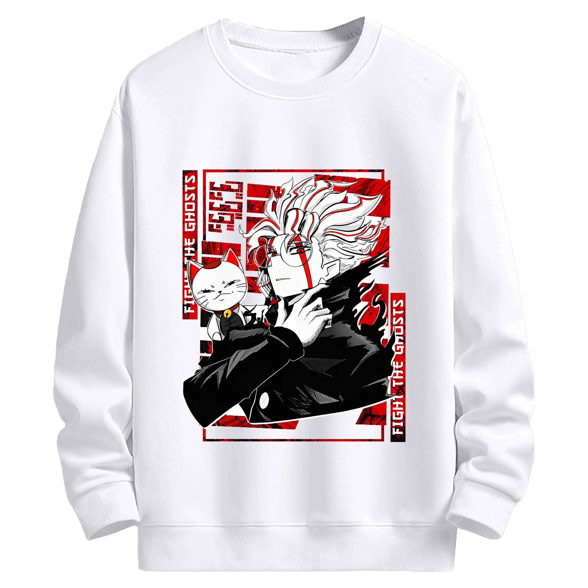 ダンダダンオカルン&ターボババア - 高品質 クルーネック スウェット ・ コットン59％ ポリエステル41％ ・ ユニセックス 長袖 トレーナー ・ カジュアル デイリー スポーツ 散歩用