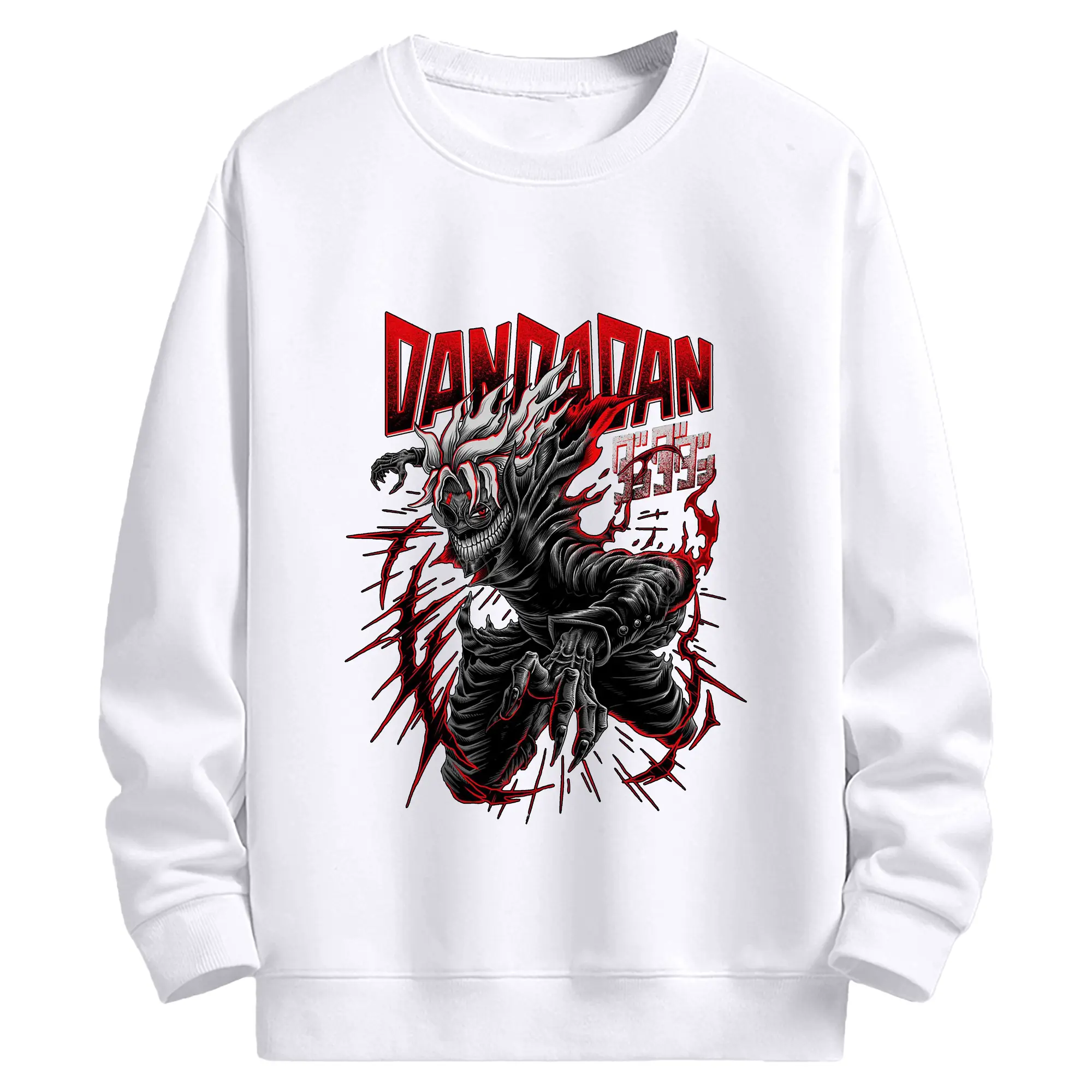 ダンダダン　オカルン キャラクタ - 高品質 クルーネック スウェット ・ コットン59％ ポリエステル41％ ・ ユニセックス 長袖 トレーナー ・ カジュアル デイリー スポーツ 散歩用
