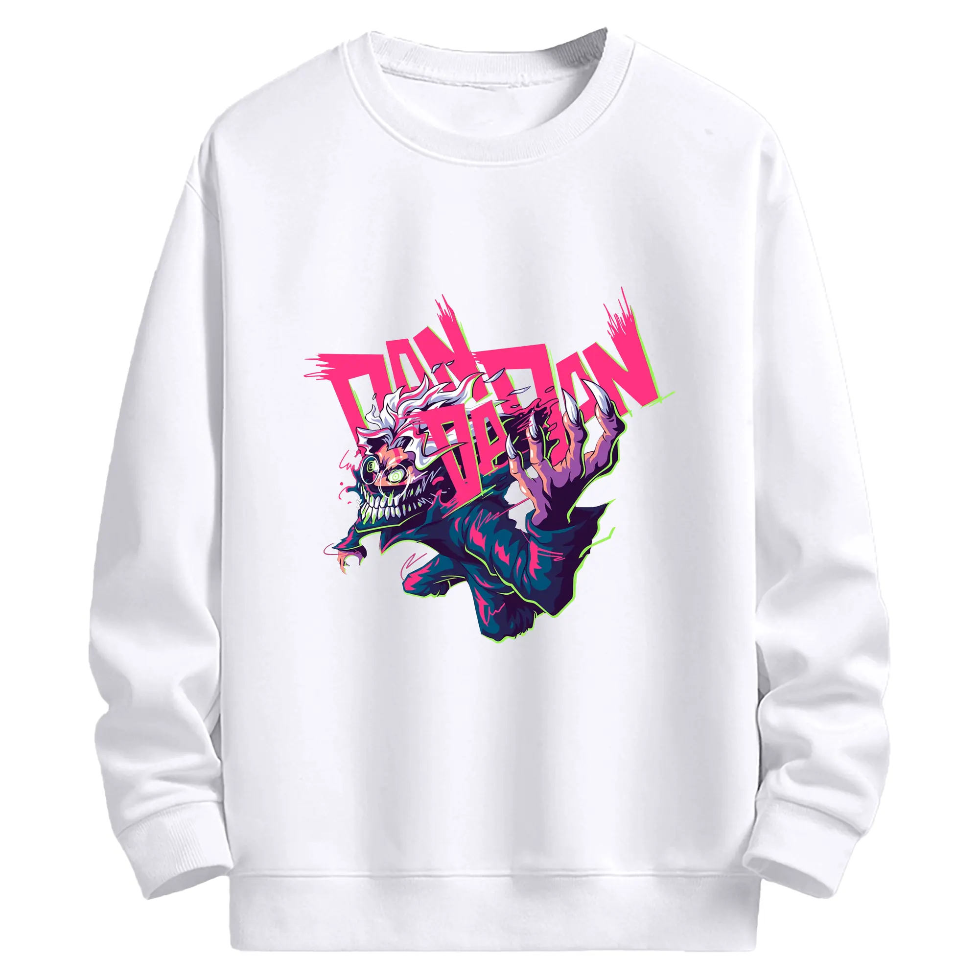 ダンダダン オカルン新作 - 高品質 クルーネック スウェット ・ コットン59％ ポリエステル41％ ・ ユニセックス 長袖 トレーナー ・ カジュアル デイリー スポーツ 散歩用