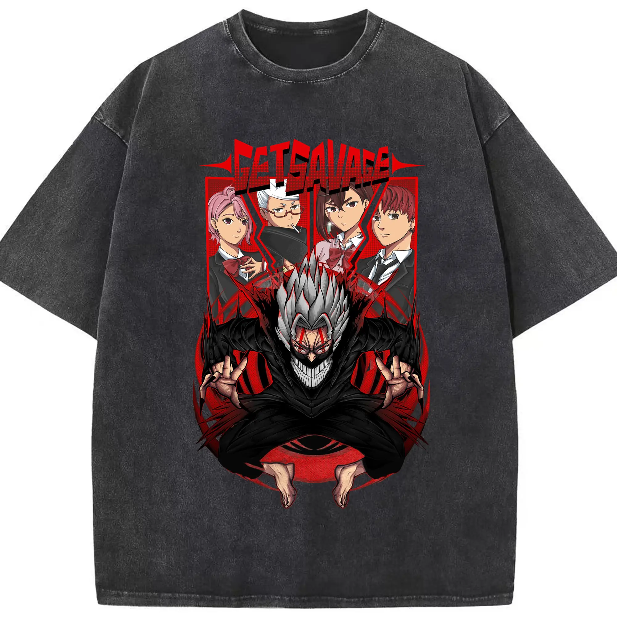 ダンダダンDANDADAN新作 - 綿100％ ヴィンテージ風 半袖Tシャツ ・ フロントプリント ・ 柔らか肌触り ・ 通気性 快適 ・ スポーツ カジュアル 外出用