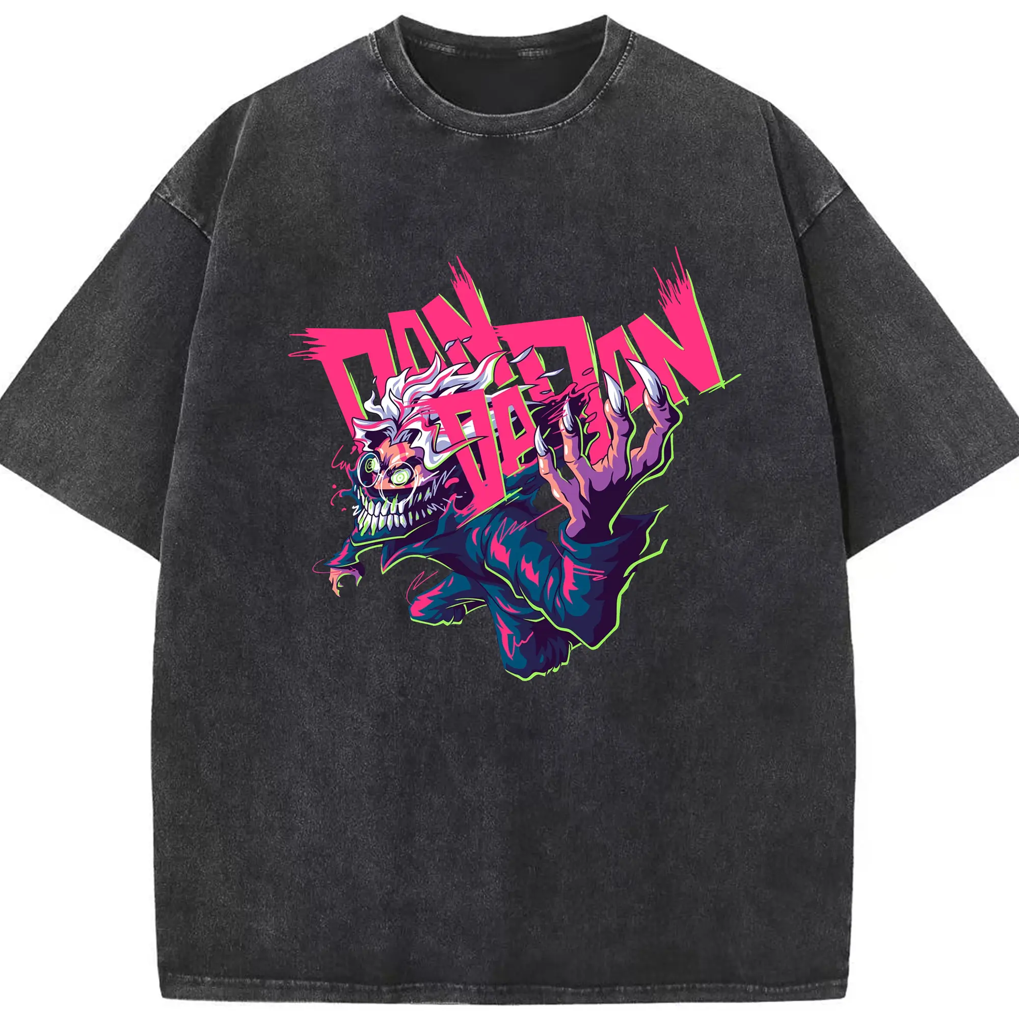 ダンダダン オカルン新作 - 綿100％ ヴィンテージ風 半袖Tシャツ ・ フロントプリント ・ 柔らか肌触り ・ 通気性 快適 ・ スポーツ カジュアル 外出用