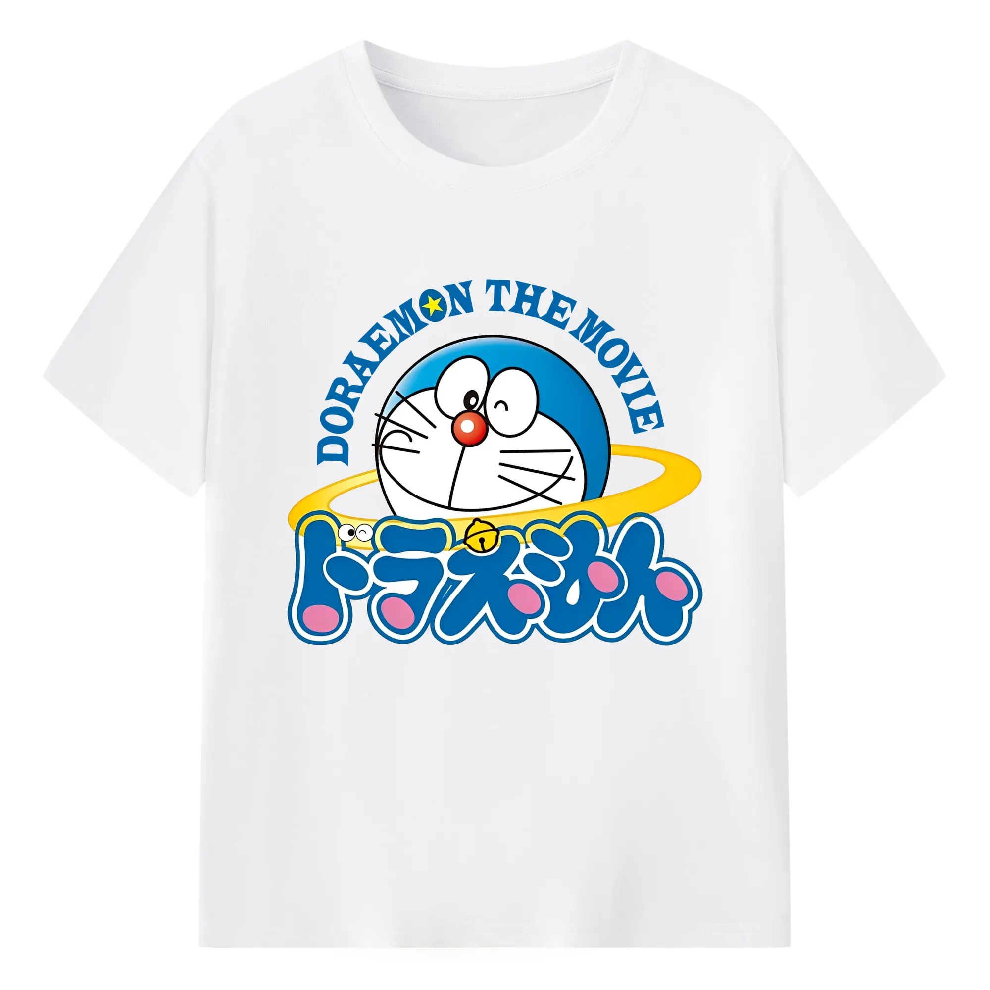 ドラえもん 新作 - 綿100％ 半袖Tシャツ ・ フロントプリント ・ 快適 通気性 ・ 日常使い 散歩 スポーツ用