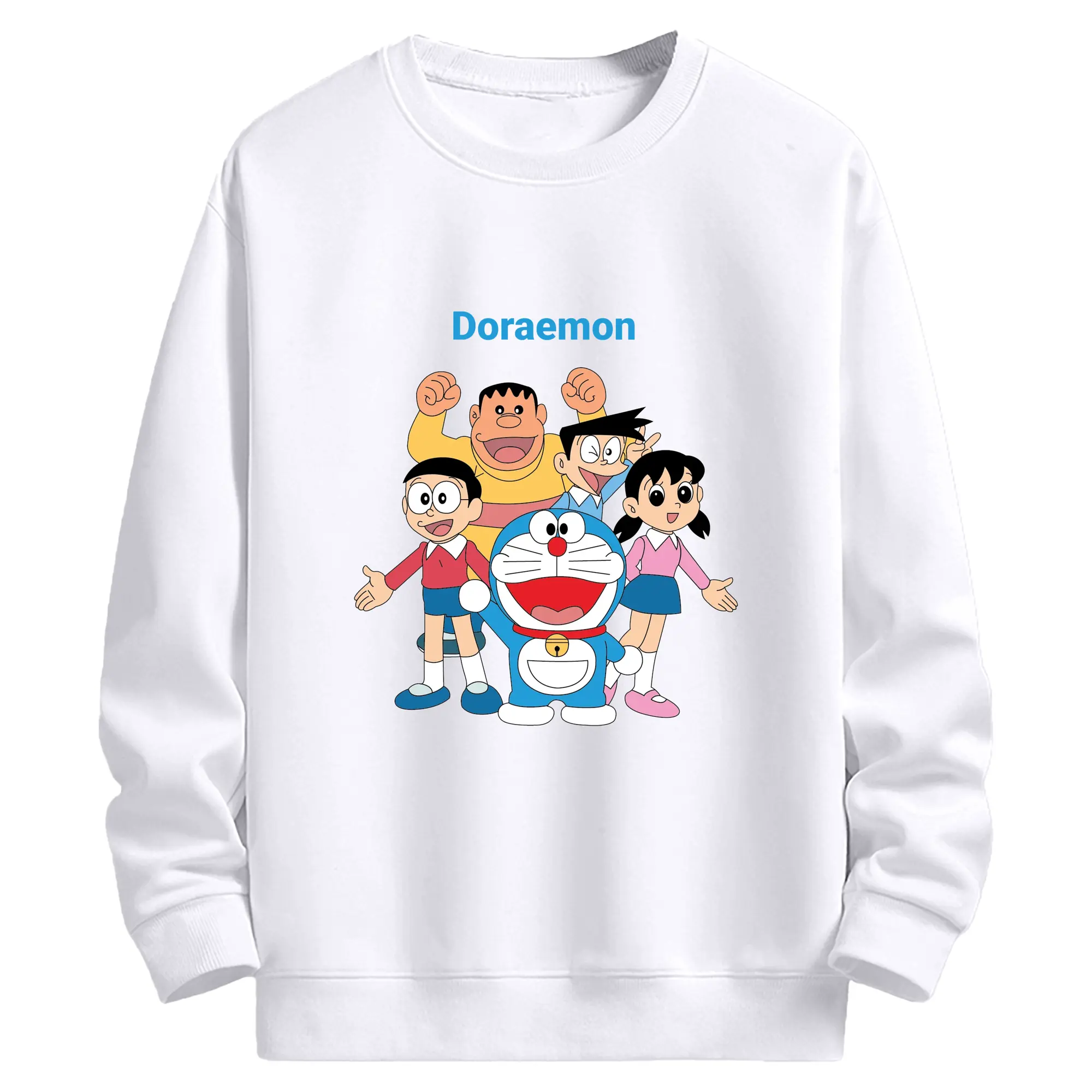 ドラえもん ファミリー限定ドラえもん ファミリー限定 - 高品質 クルーネック スウェット ・ コットン59％ ポリエステル41％ ・ ユニセックス 長袖 トレーナー ・ カジュアル デイリー スポーツ 散歩用