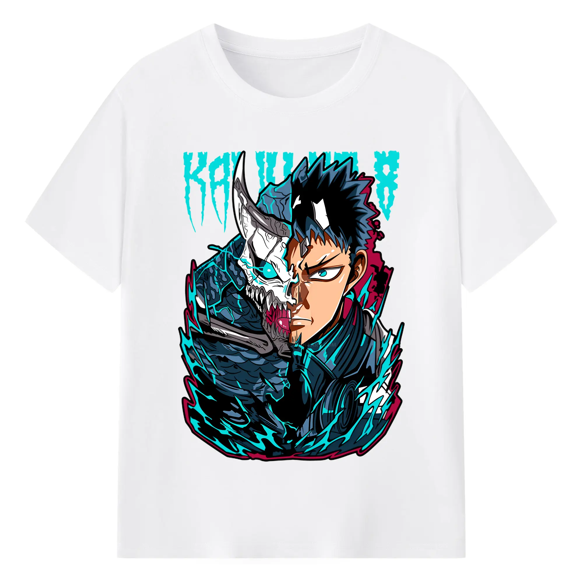 怪獣8号日比野カフカ新作 - 綿100％ 半袖Tシャツ ・ フロントプリント ・ 快適 通気性 ・ 日常使い 散歩 スポーツ用