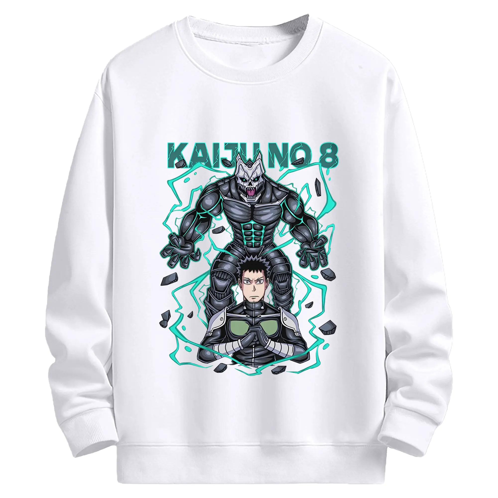 怪獣8号日比野カフカ新作限定 - 高品質 クルーネック スウェット ・ コットン59％ ポリエステル41％ ・ ユニセックス 長袖 トレーナー ・ カジュアル デイリー スポーツ 散歩用