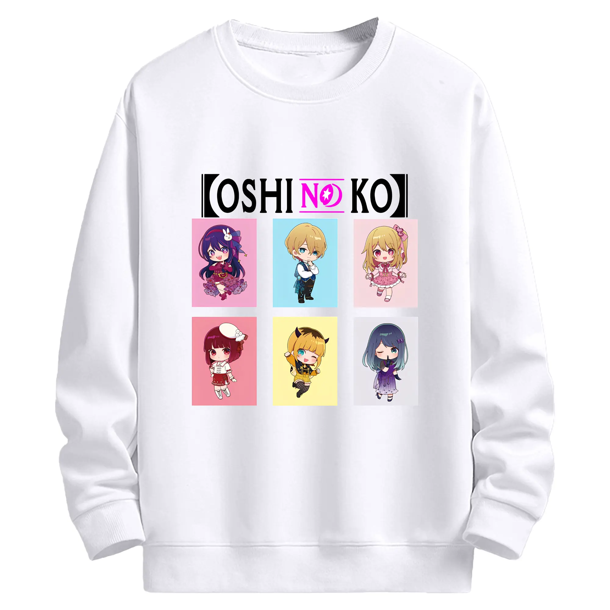 新作推しの子主人公チーム限定 - 高品質 クルーネック スウェット ・ コットン59％ ポリエステル41％ ・ ユニセックス 長袖 トレーナー ・ カジュアル デイリー スポーツ 散歩用