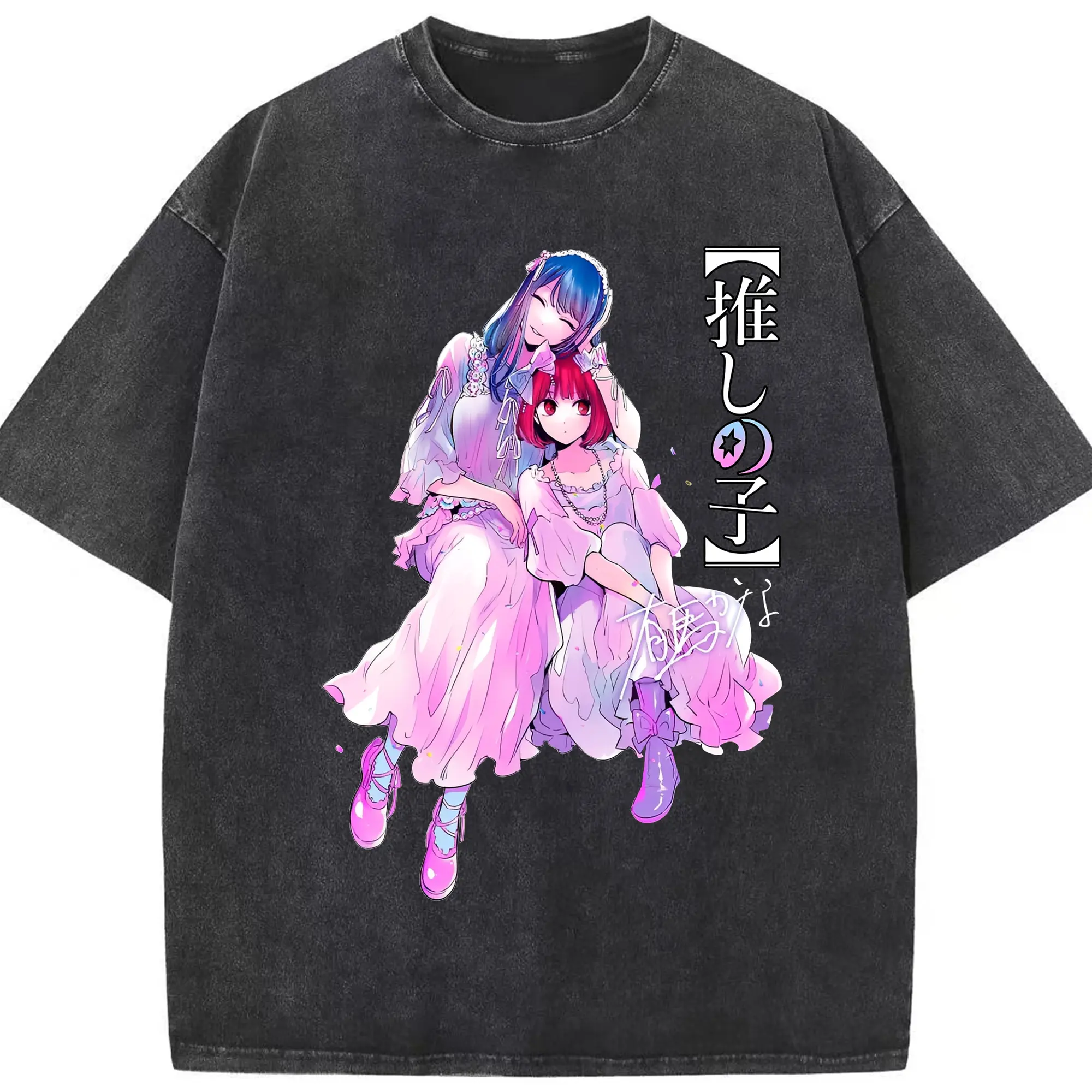新作推しの子有馬かな - 綿100％ ヴィンテージ風 半袖Tシャツ ・ フロントプリント ・ 柔らか肌触り ・ 通気性 快適 ・ スポーツ カジュアル 外出用