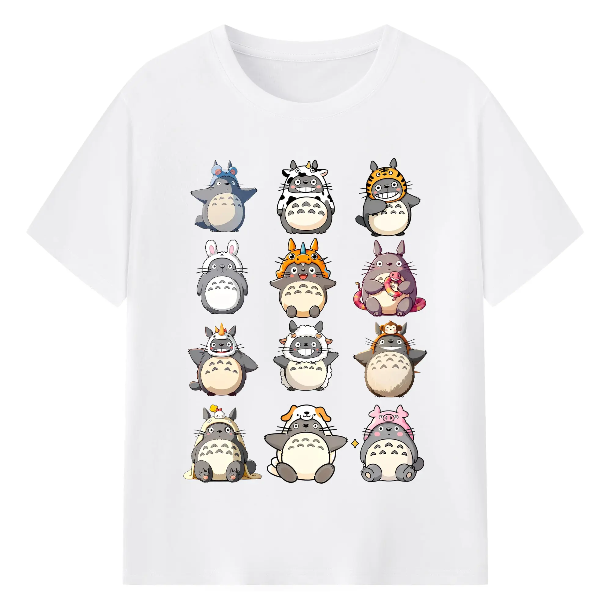 人気 トトロ 十二支コス 限定 - 綿100％ 半袖Tシャツ ・ フロントプリント ・ 快適 通気性 ・ 日常使い 散歩 スポーツ用