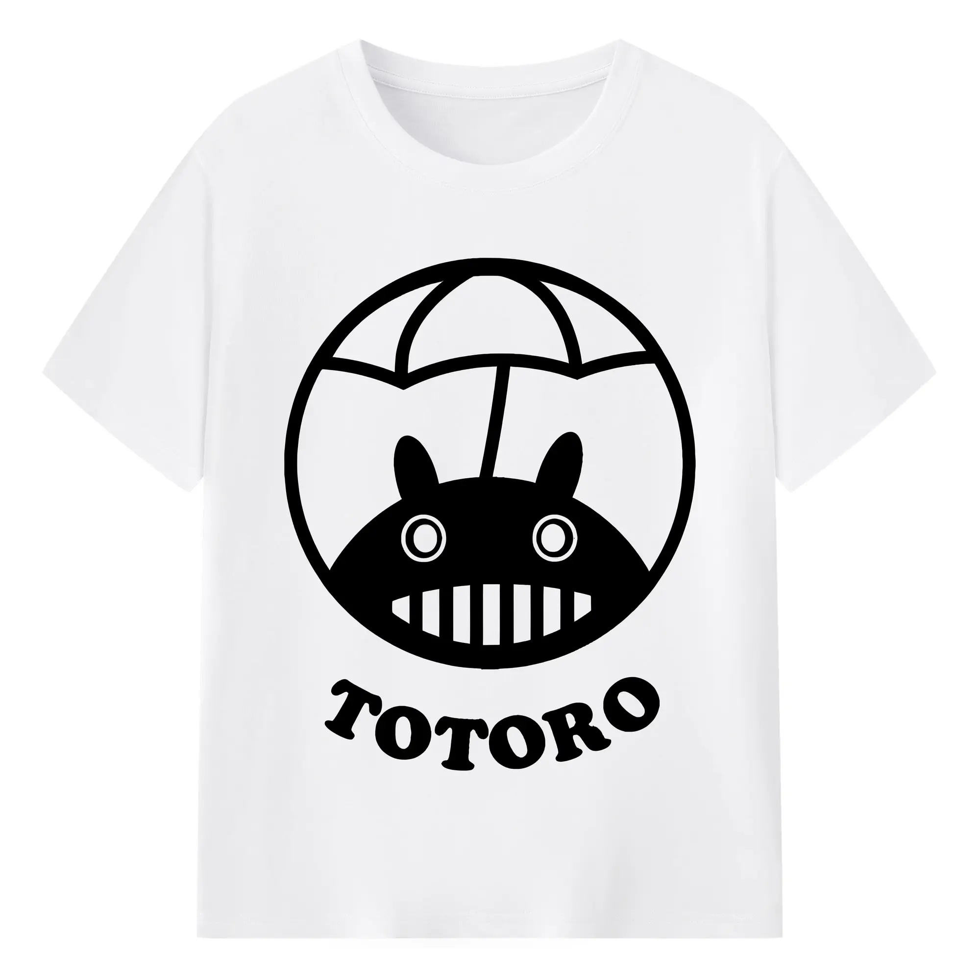 2025年新作 シンプル トトロ - 綿100％ 半袖Tシャツ ・ フロントプリント ・ 快適 通気性 ・ 日常使い 散歩 スポーツ用