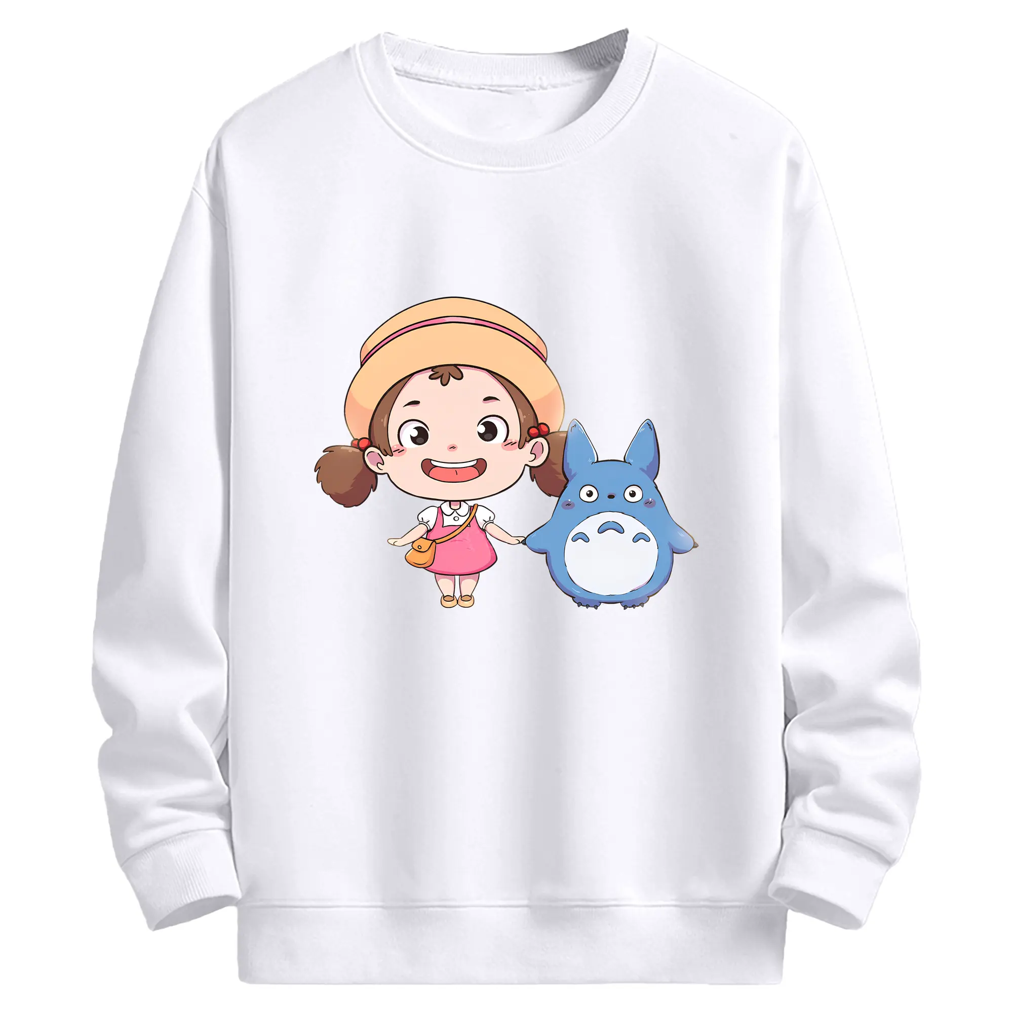 となりのトトロ可愛い草壁メイ - 高品質 クルーネック スウェット ・ コットン59％ ポリエステル41％ ・ ユニセックス 長袖 トレーナー ・ カジュアル デイリー スポーツ 散歩用