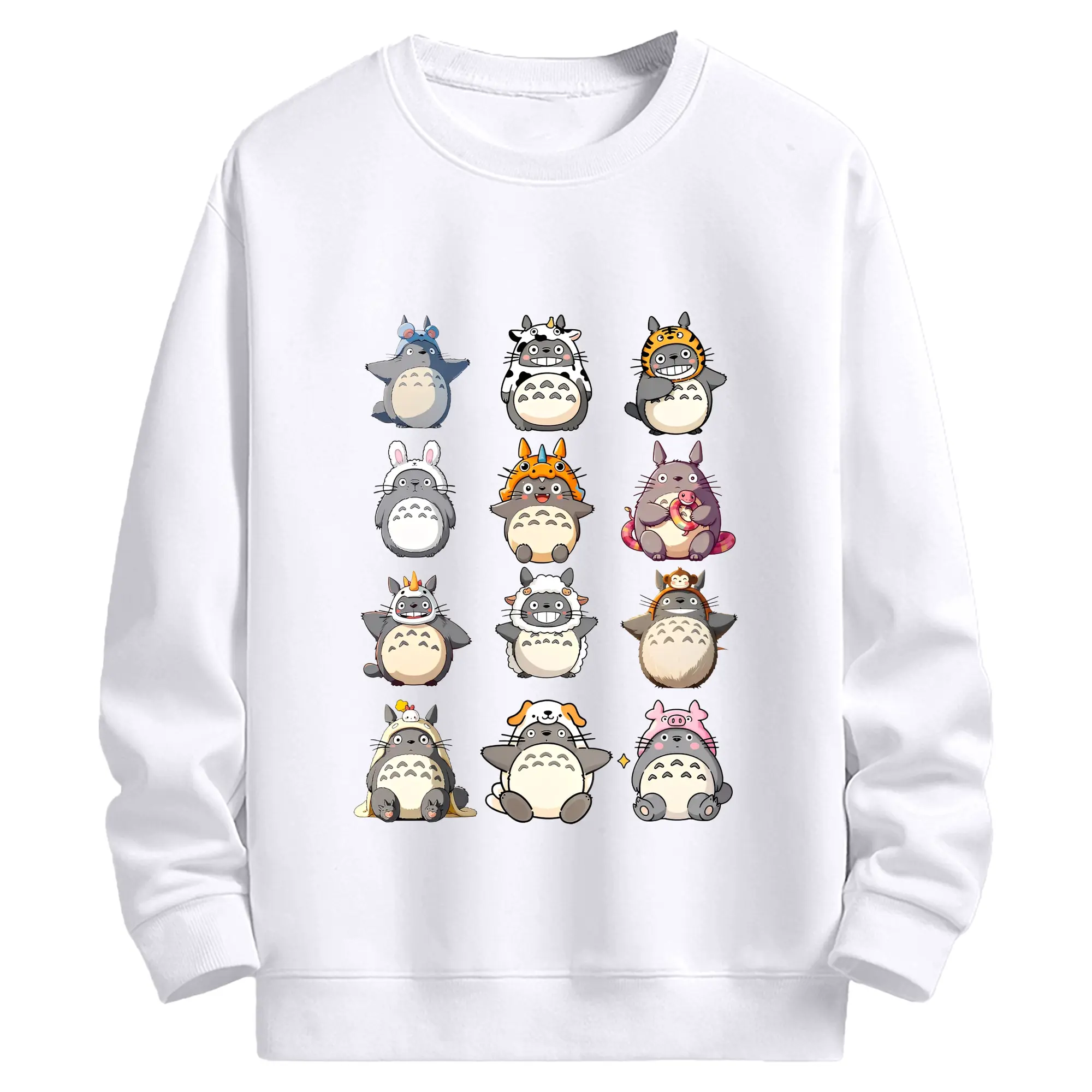 人気 トトロ 十二支コス 限定 - 高品質 クルーネック スウェット ・ コットン59％ ポリエステル41％ ・ ユニセックス 長袖 トレーナー ・ カジュアル デイリー スポーツ 散歩用