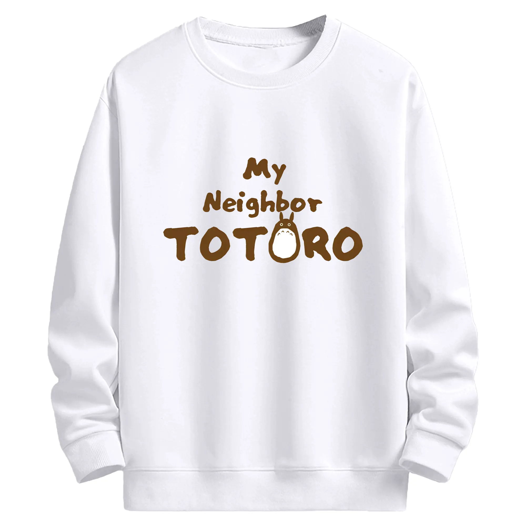 となりのトトロミニマルロゴ - 高品質 クルーネック スウェット ・ コットン59％ ポリエステル41％ ・ ユニセックス 長袖 トレーナー ・ カジュアル デイリー スポーツ 散歩用