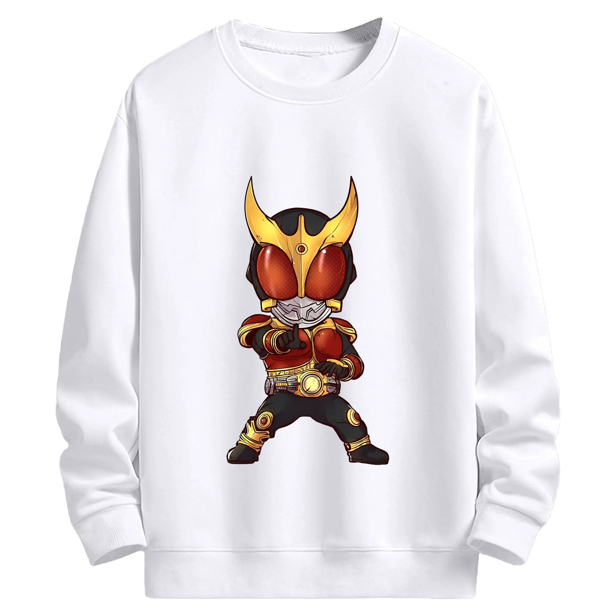Kamen Rider Kuuga - 高品質 クルーネック スウェット ・ コットン59％ ポリエステル41％ ・ ユニセックス 長袖 トレーナー ・ カジュアル デイリー スポーツ 散歩用