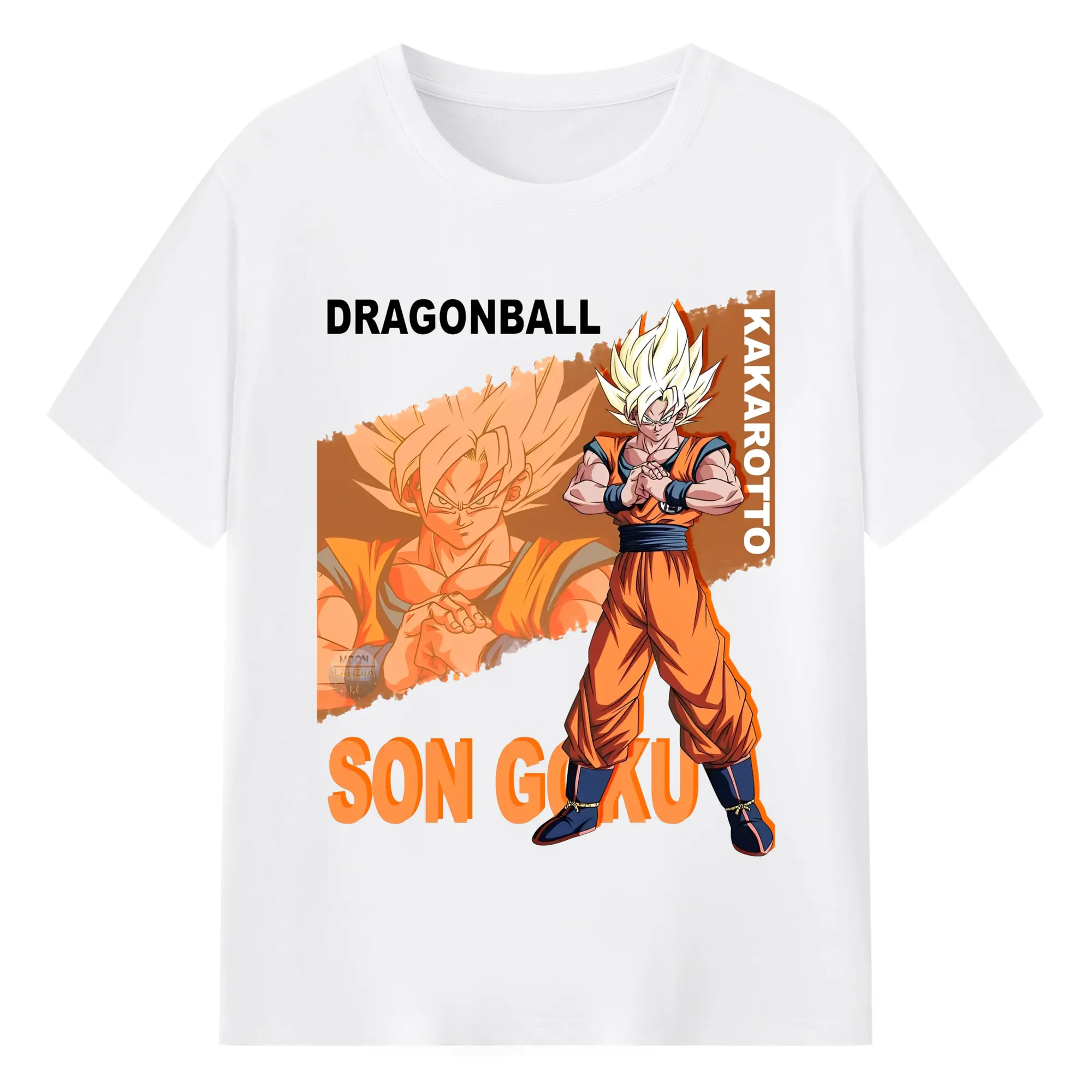 2025新作 ドラゴンボール 悟空 クールデザイン - 綿100％ 半袖Tシャツ ・ フロントプリント ・ 快適 通気性 ・ 日常使い 散歩 スポーツ用