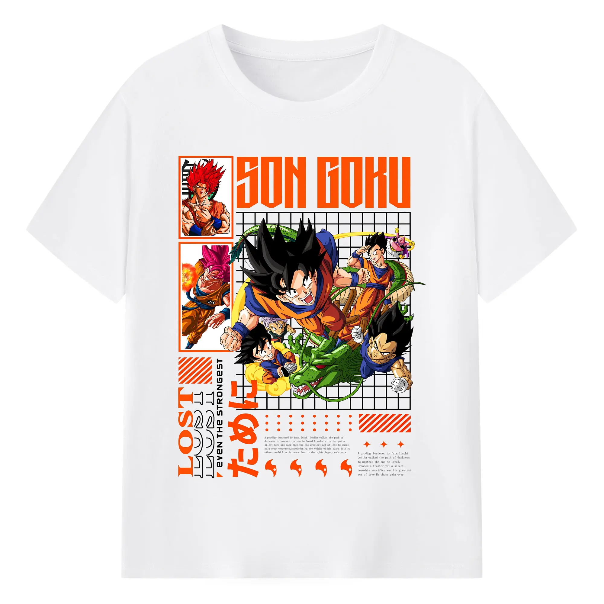 鳥山明 ドラゴンボール 戦士リーダー悟空 限定 - 綿100％ 半袖Tシャツ ・ フロントプリント ・ 快適 通気性 ・ 日常使い 散歩 スポーツ用