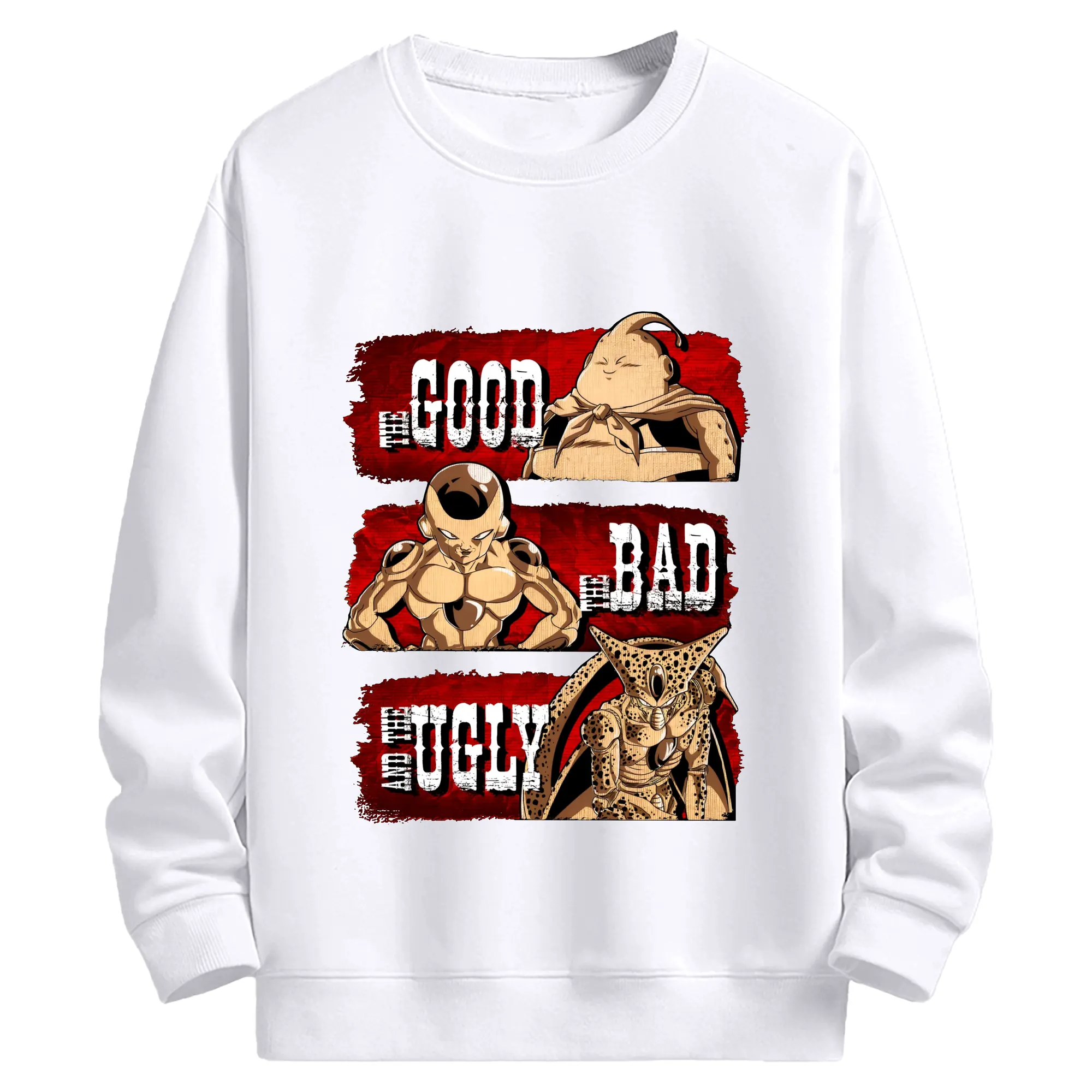 ドラゴンボール魔人ブウフリーザセル - 高品質 クルーネック スウェット ・ コットン59％ ポリエステル41％ ・ ユニセックス 長袖 トレーナー ・ カジュアル デイリー スポーツ 散歩用