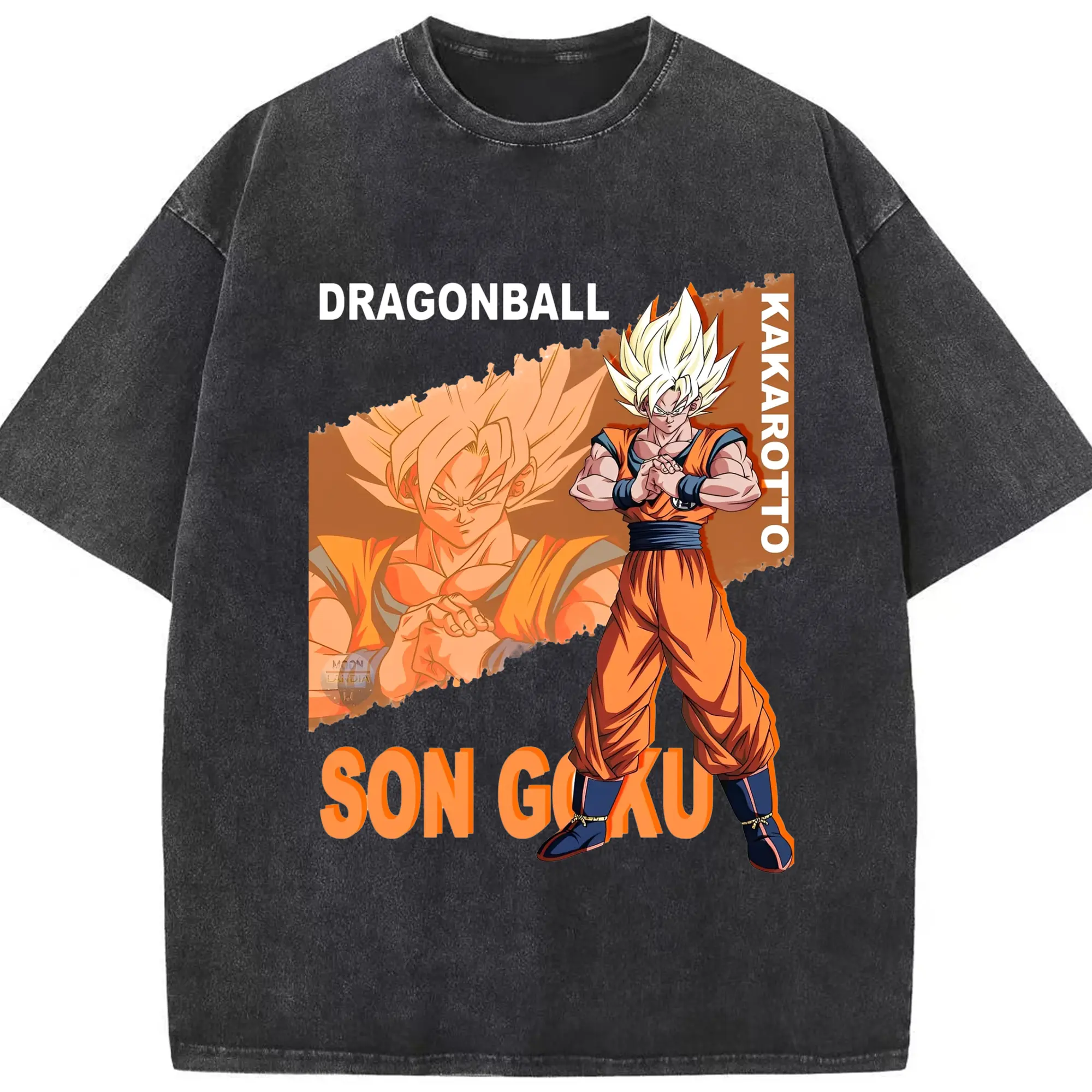 2025新作 ドラゴンボール 悟空 クールデザイン - 綿100％ ヴィンテージ風 半袖Tシャツ ・ フロントプリント ・ 柔らか肌触り ・ 通気性 快適 ・ スポーツ カジュアル 外出用