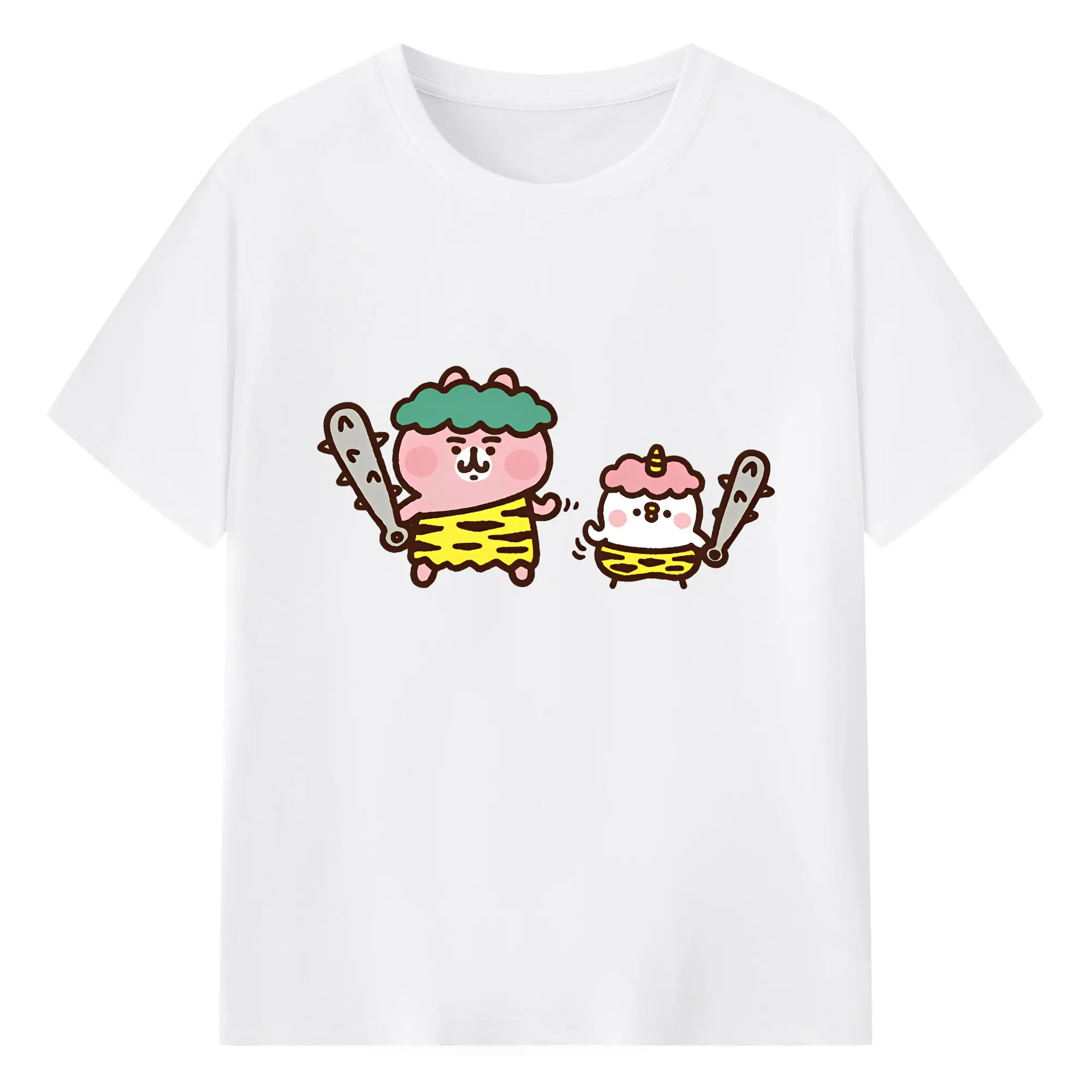 カナヘイの小動物“鬼は外～ 福は内～” - 綿100％ 半袖Tシャツ ・ フロントプリント ・ 快適 通気性 ・ 日常使い 散歩 スポーツ用