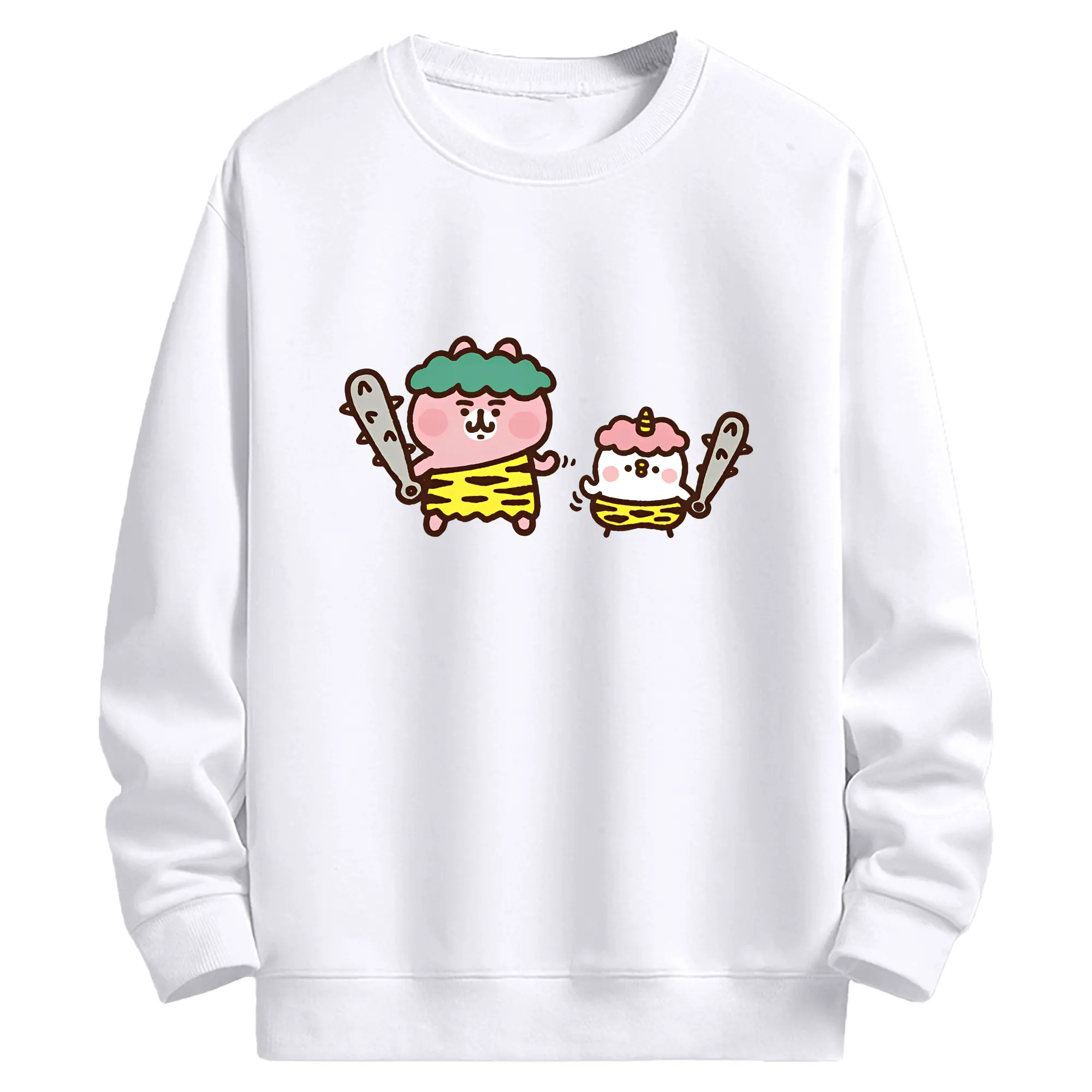 カナヘイの小動物“鬼は外～ 福は内～” - 高品質 クルーネック スウェット ・ コットン59％ ポリエステル41％ ・ ユニセックス 長袖 トレーナー ・ カジュアル デイリー スポーツ 散歩用