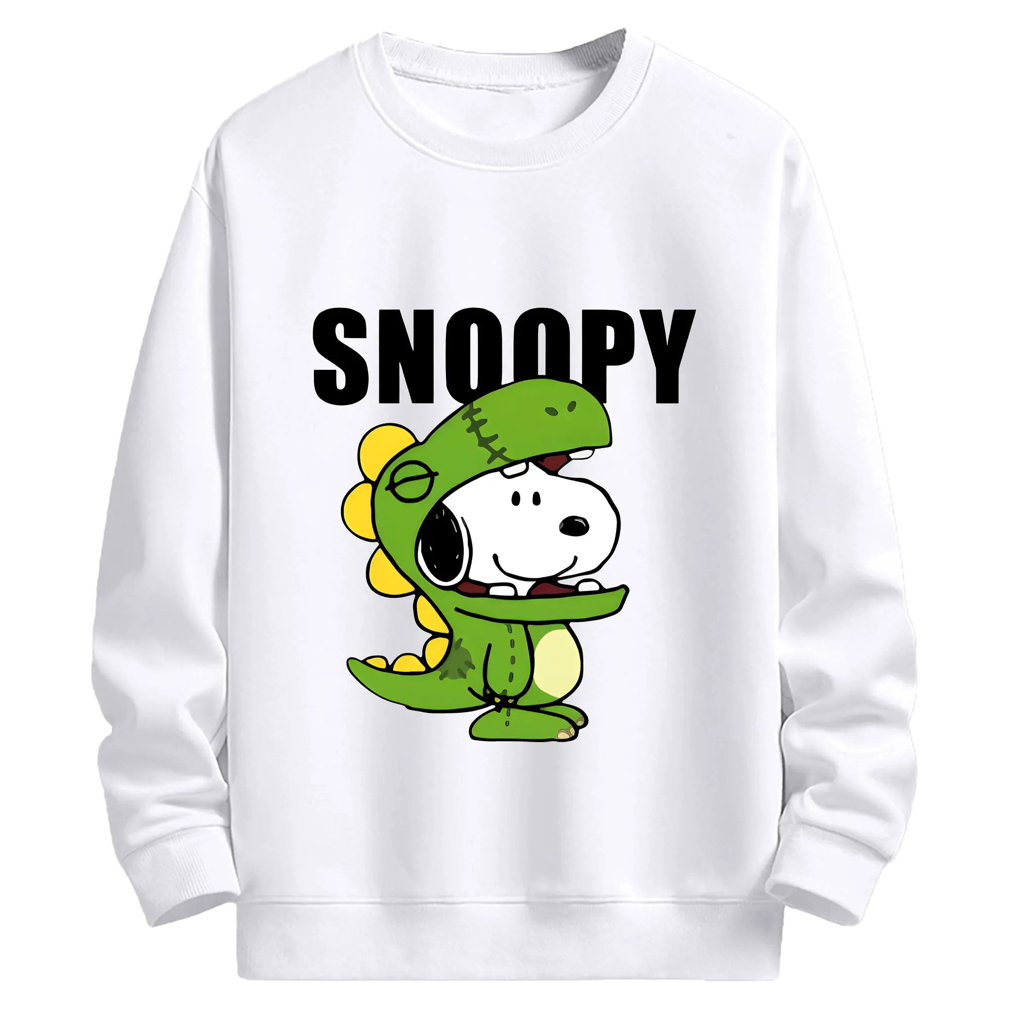 新作ダイナソーコスチューム スヌーピー限定 - 高品質 クルーネック スウェット ・ コットン59％ ポリエステル41％ ・ ユニセックス 長袖 トレーナー ・ カジュアル デイリー スポーツ 散歩用