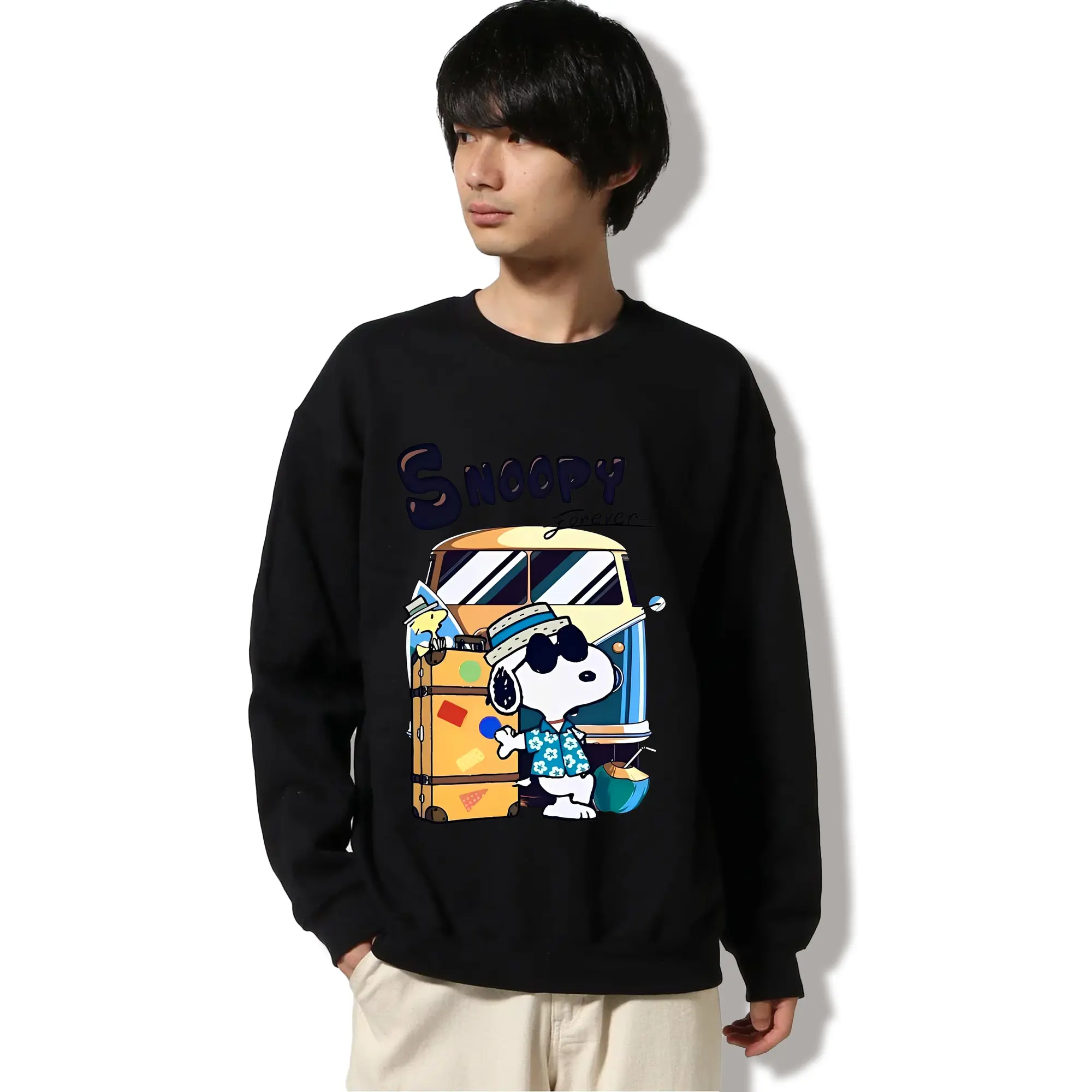 スヌーピー 夏の旅行のんびり