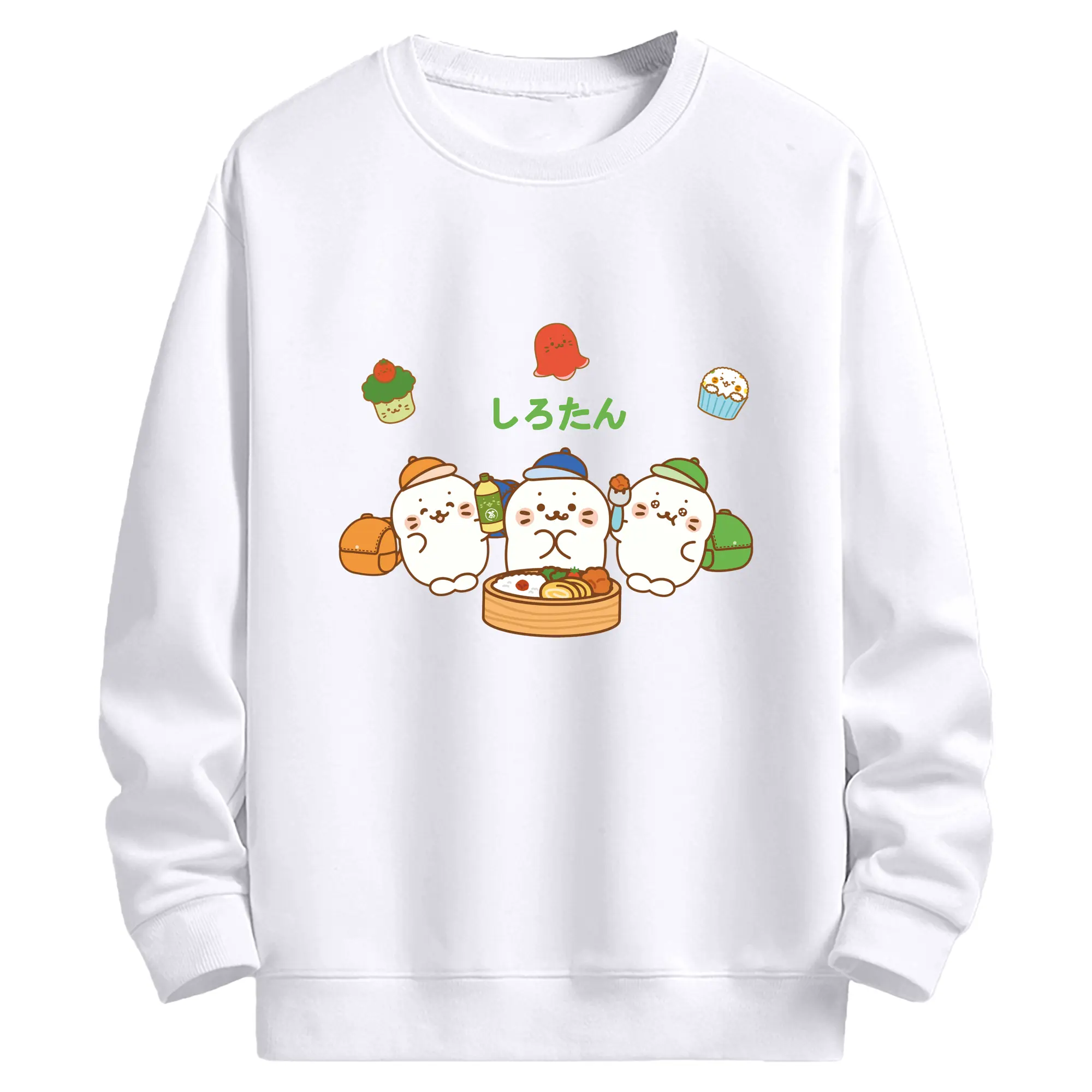 しろたんおしゃれまとめの人気アイデア - 高品質 クルーネック スウェット ・ コットン59％ ポリエステル41％ ・ ユニセックス 長袖 トレーナー ・ カジュアル デイリー スポーツ 散歩用