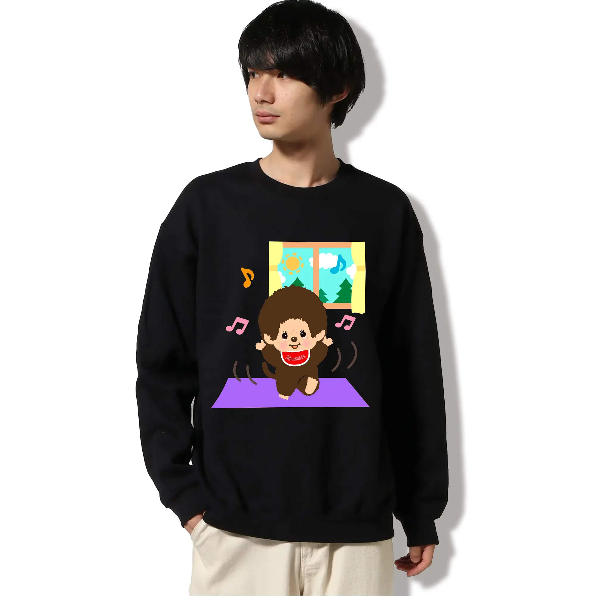 モンチッチミュージック 音符＆リズム柄 可愛いキャラクター