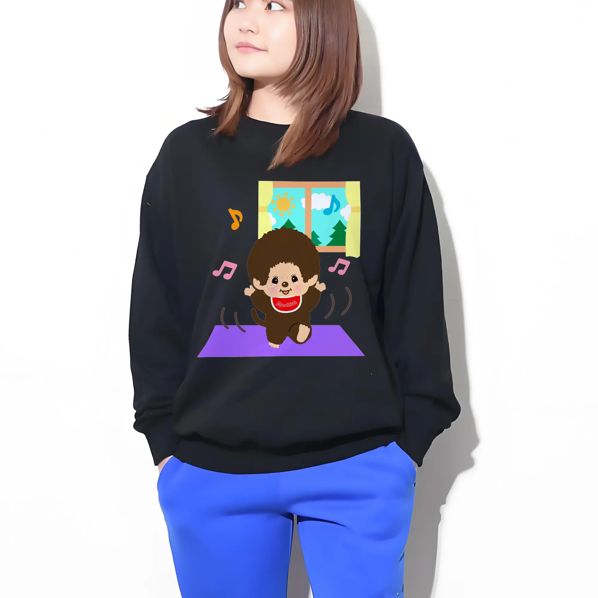 モンチッチミュージック 音符＆リズム柄 可愛いキャラクター