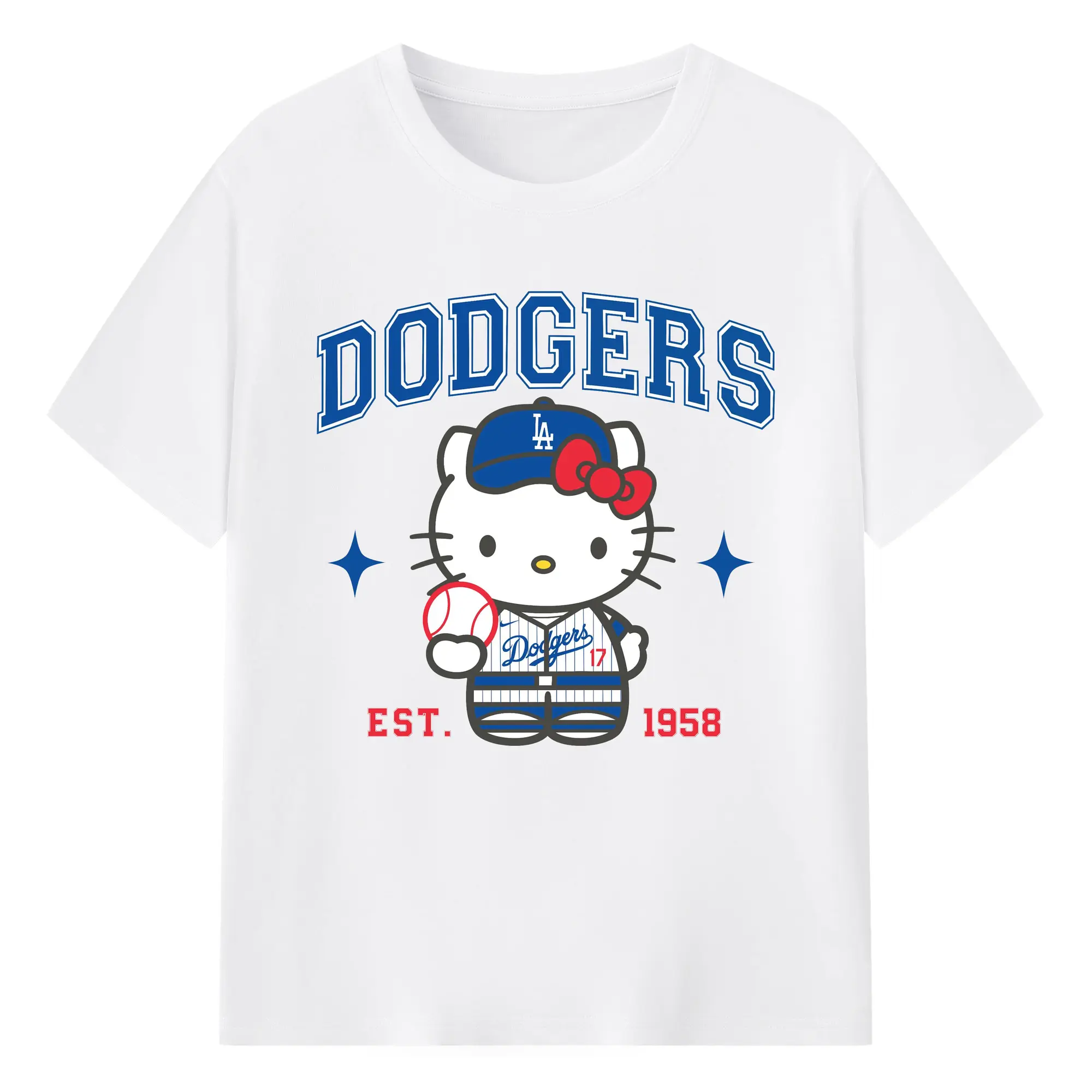 大谷翔平 × ハローキティ ドリームコラボ - 綿100％ 半袖Tシャツ ・ フロントプリント ・ 快適 通気性 ・ 日常使い 散歩 スポーツ用