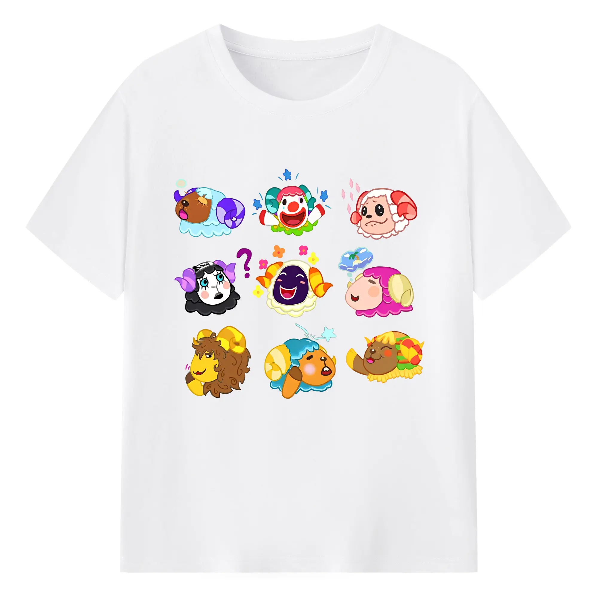 あつまれ どうぶつの森 デザイン - 綿100％ 半袖Tシャツ ・ フロントプリント ・ 快適 通気性 ・ 日常使い 散歩 スポーツ用