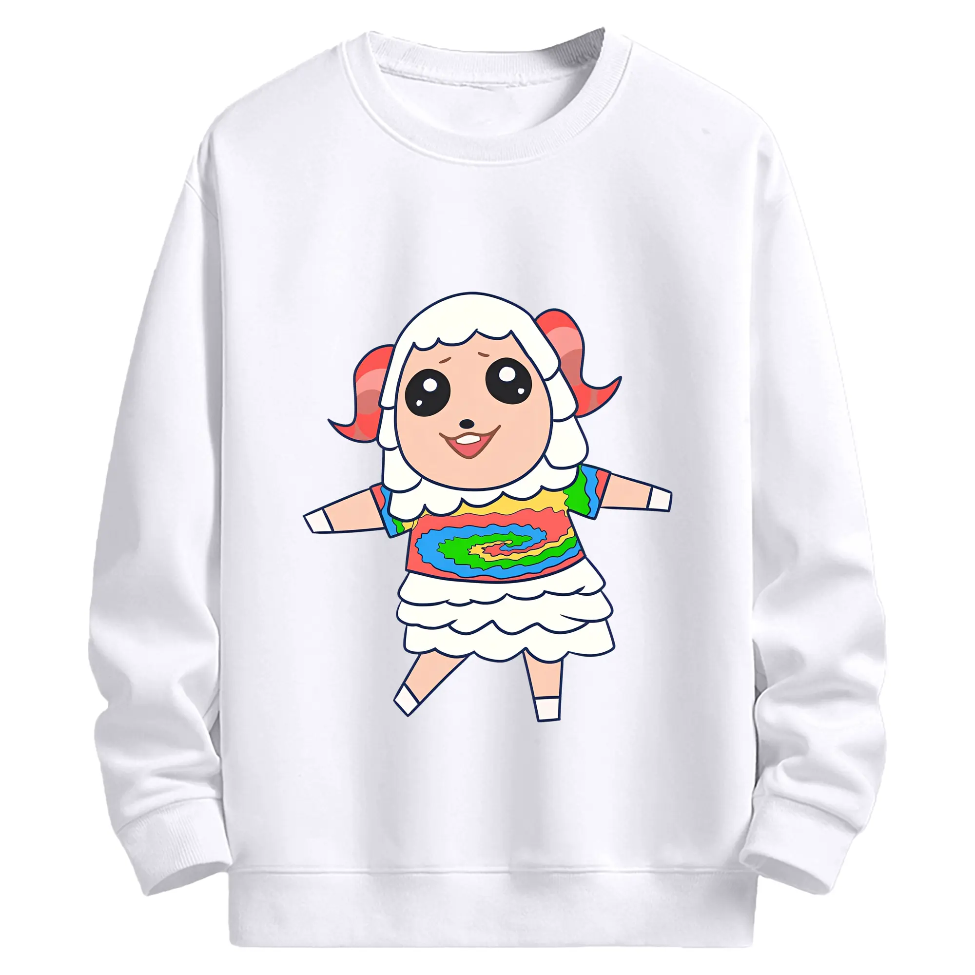【新作】ちゃちゃまる ファン必見 - 高品質 クルーネック スウェット ・ コットン59％ ポリエステル41％ ・ ユニセックス 長袖 トレーナー ・ カジュアル デイリー スポーツ 散歩用
