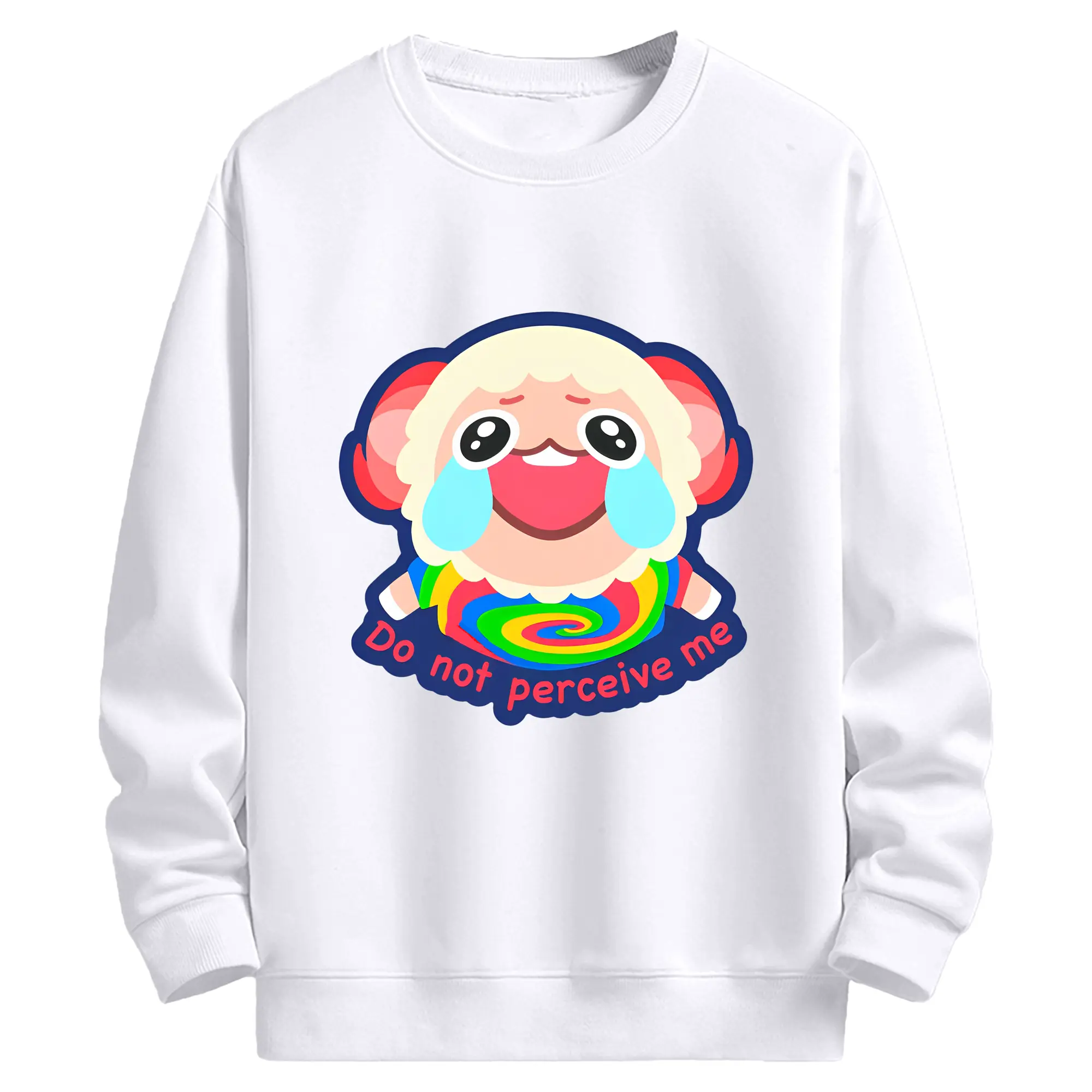 2025年最新 ちゃちゃまる キャラクター - 高品質 クルーネック スウェット ・ コットン59％ ポリエステル41％ ・ ユニセックス 長袖 トレーナー ・ カジュアル デイリー スポーツ 散歩用