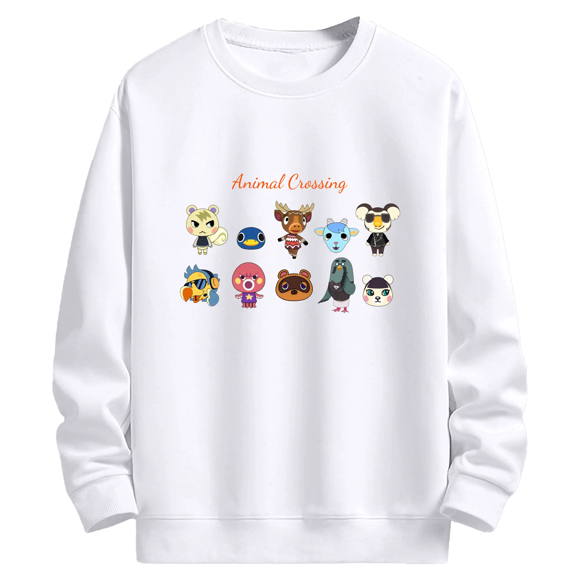 【人気急上昇】どうぶつの森 グッズ風デザイン - 高品質 クルーネック スウェット ・ コットン59％ ポリエステル41％ ・ ユニセックス 長袖 トレーナー ・ カジュアル デイリー スポーツ 散歩用