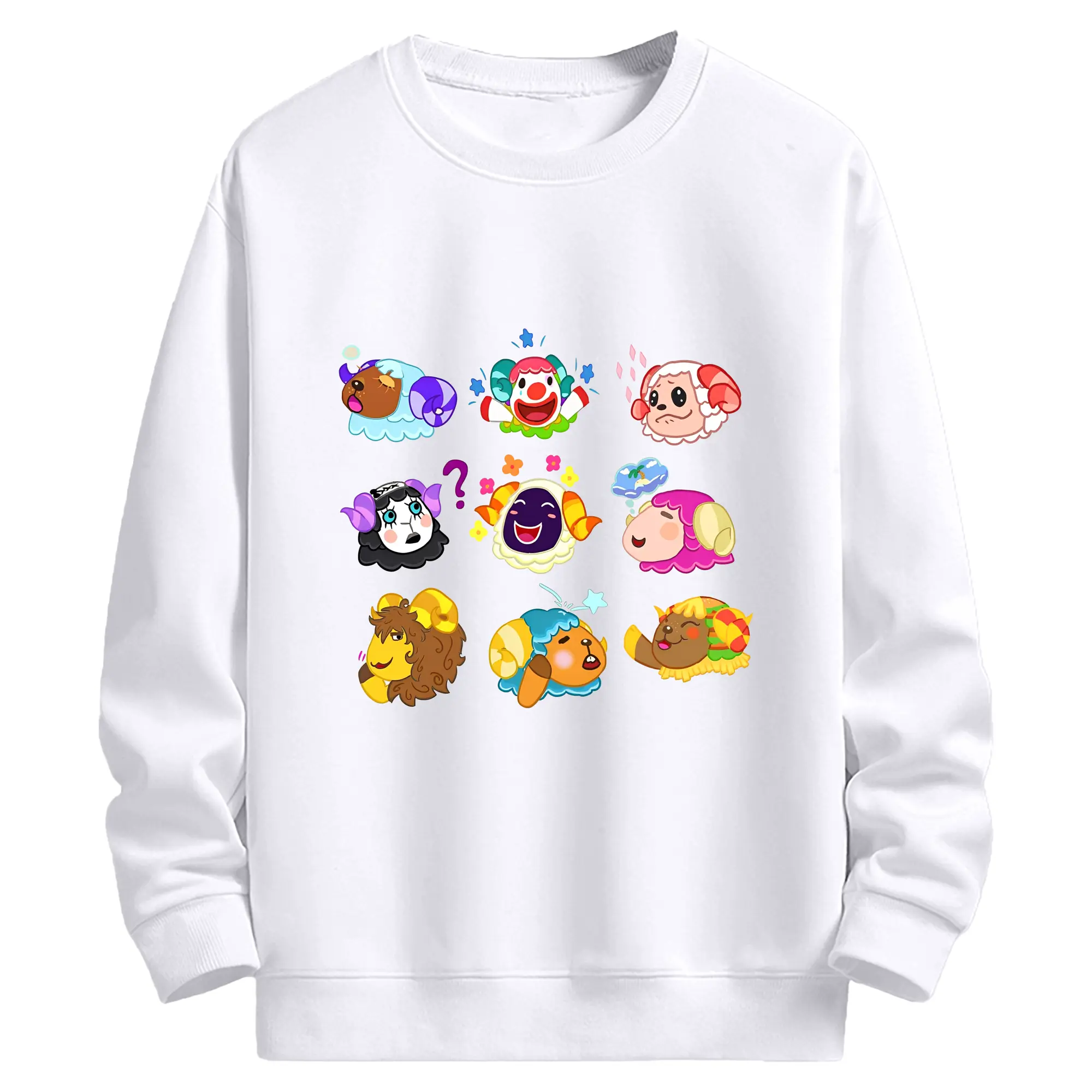 あつまれ どうぶつの森 デザイン - 高品質 クルーネック スウェット ・ コットン59％ ポリエステル41％ ・ ユニセックス 長袖 トレーナー ・ カジュアル デイリー スポーツ 散歩用