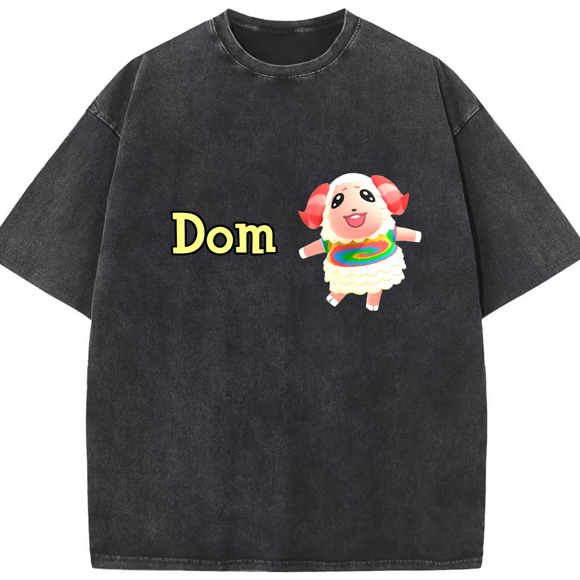 ちゃちゃまる 限定アート コレクション - 綿100％ ヴィンテージ風 半袖Tシャツ ・ フロントプリント ・ 柔らか肌触り ・ 通気性 快適 ・ スポーツ カジュアル 外出用