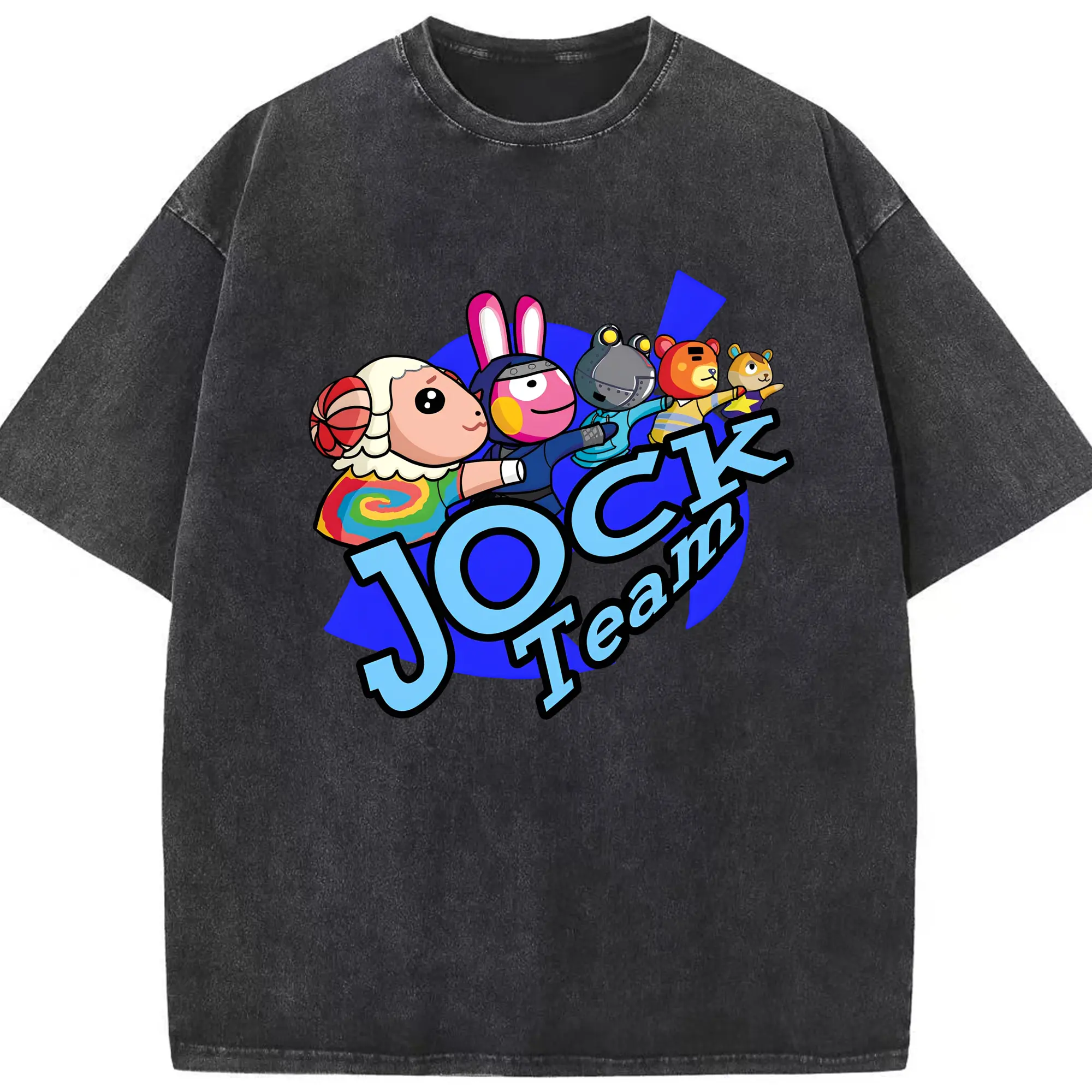 【人気急上昇】たぬきち グッズ風デザイン - 綿100％ ヴィンテージ風 半袖Tシャツ ・ フロントプリント ・ 柔らか肌触り ・ 通気性 快適 ・ スポーツ カジュアル 外出用