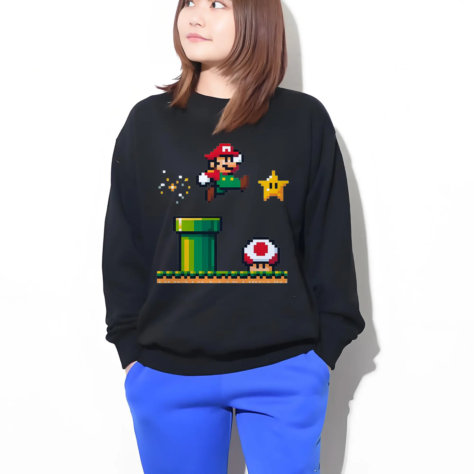 スーパーマリオ＆キノピオ 8ビットドット絵