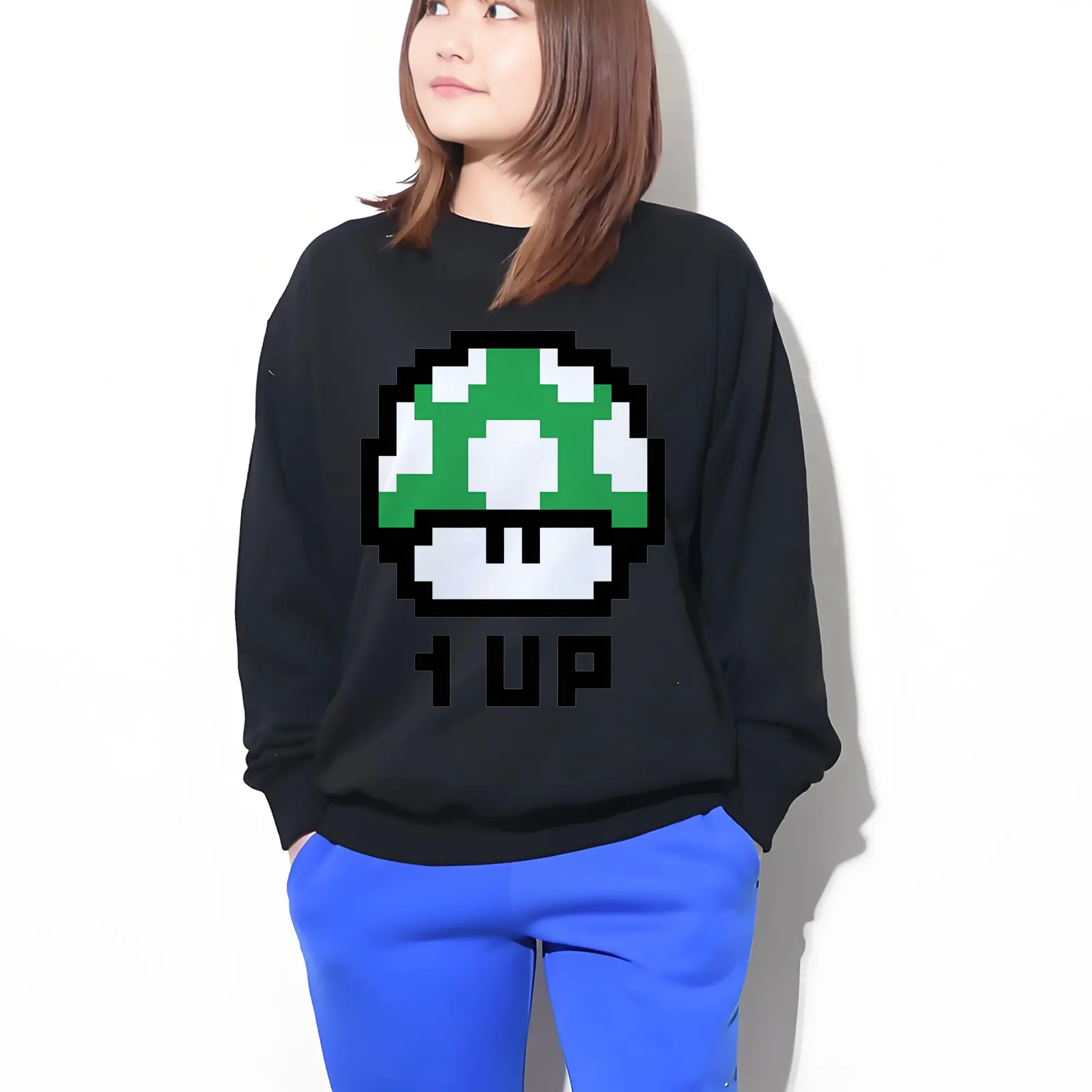 8ビットキノピオ＆1UPキノコ レトロゲーム風