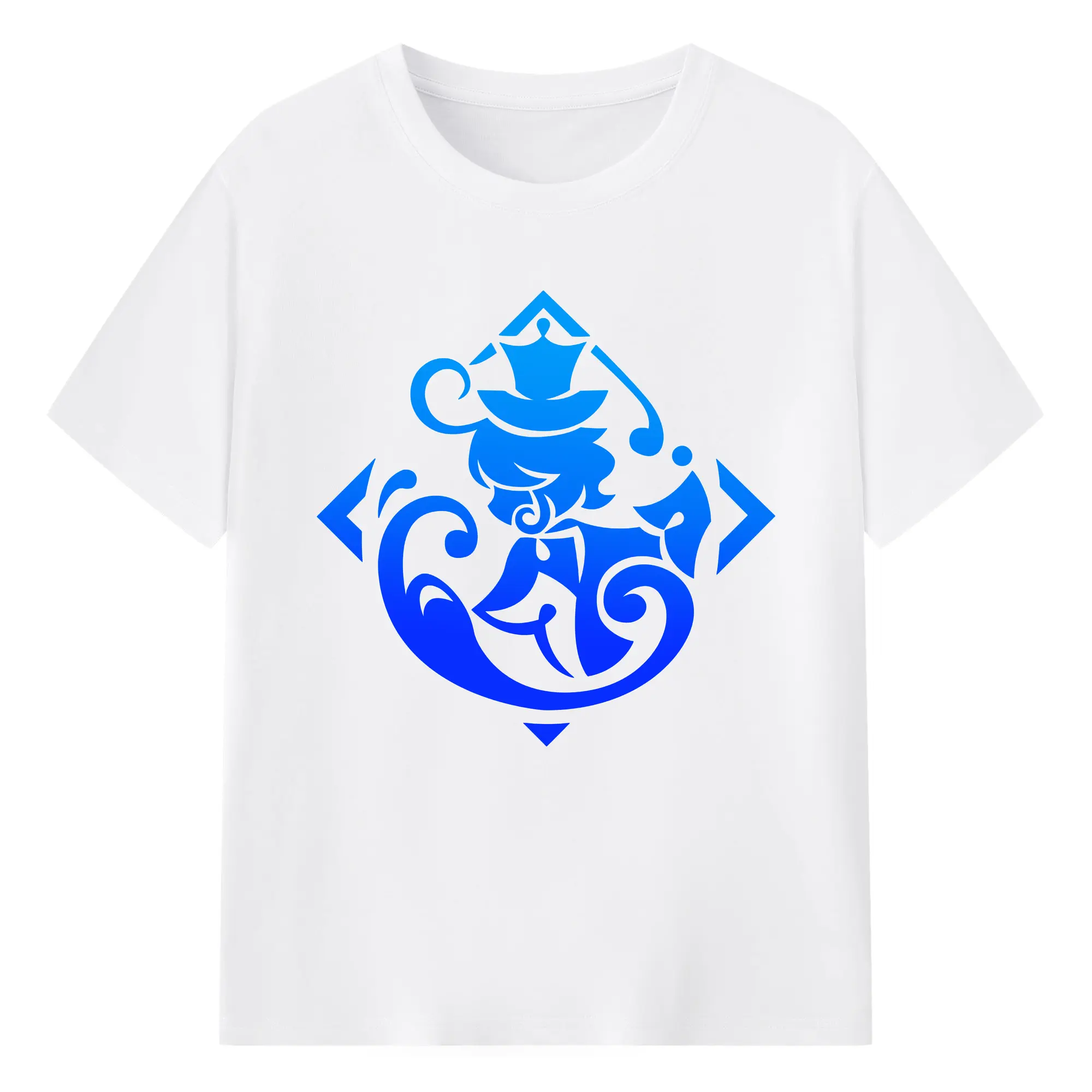 原神 フリナ二次元シンプルイラスト - 綿100％ 半袖Tシャツ ・ フロントプリント ・ 快適 通気性 ・ 日常使い 散歩 スポーツ用