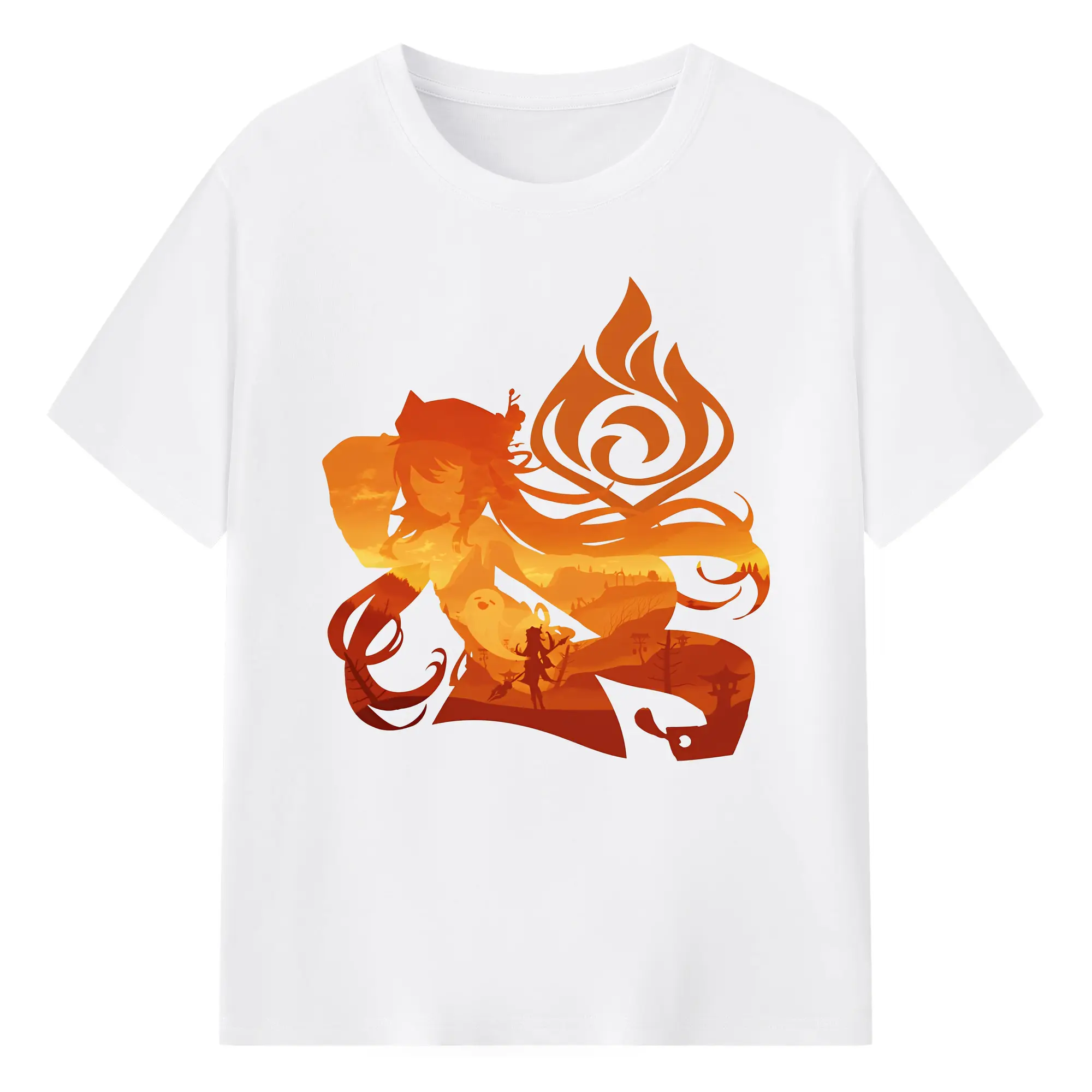 【人気急上昇】胡桃 グッズ風デザイン - 綿100％ 半袖Tシャツ ・ フロントプリント ・ 快適 通気性 ・ 日常使い 散歩 スポーツ用