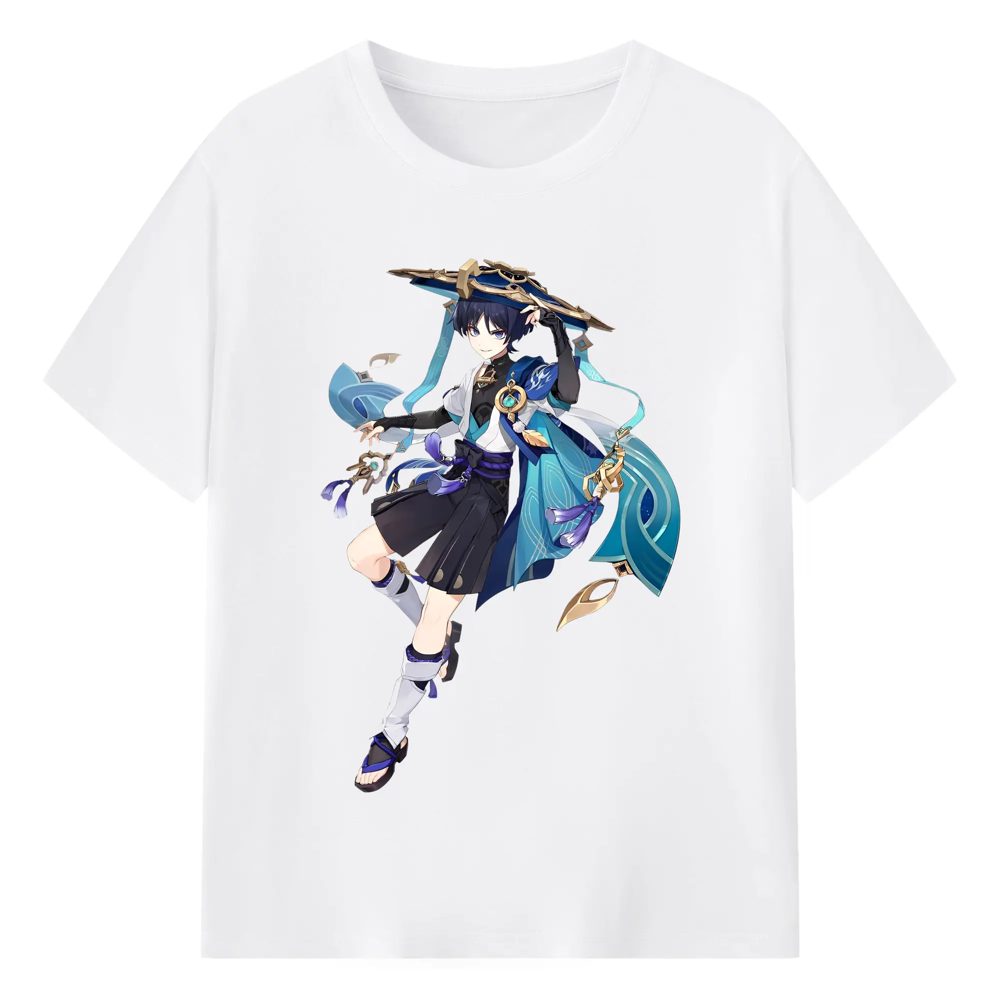 原神 放浪者 新作 トレンドデザイン ギフトにもおすすめ - 綿100％ 半袖Tシャツ ・ フロントプリント ・ 快適 通気性 ・ 日常使い 散歩 スポーツ用