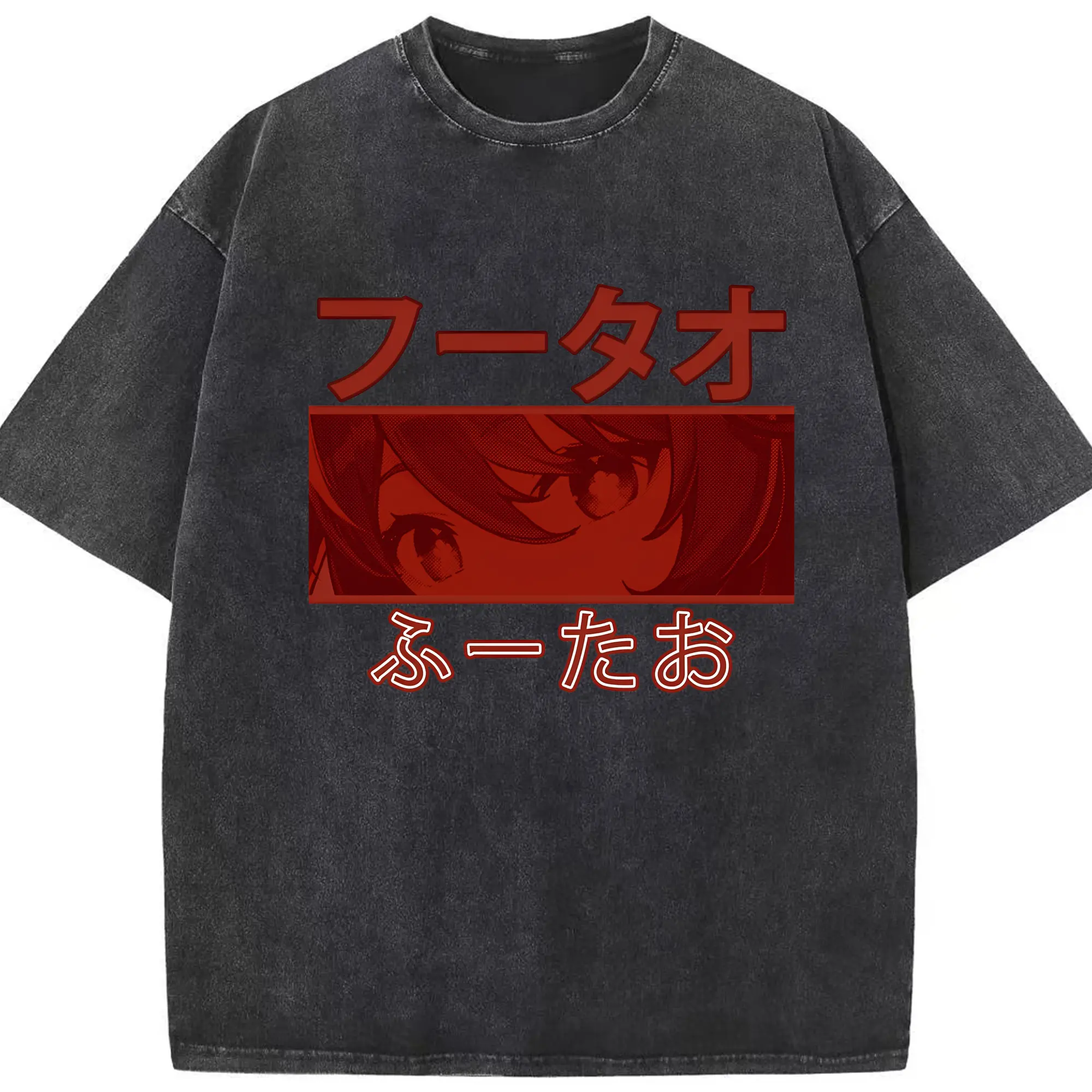 原神 フータオ シンプルデザイン Tシャツ 人気キャラクター - 綿100％ ヴィンテージ風 半袖Tシャツ ・ フロントプリント ・ 柔らか肌触り ・ 通気性 快適 ・ スポーツ カジュアル 外出用
